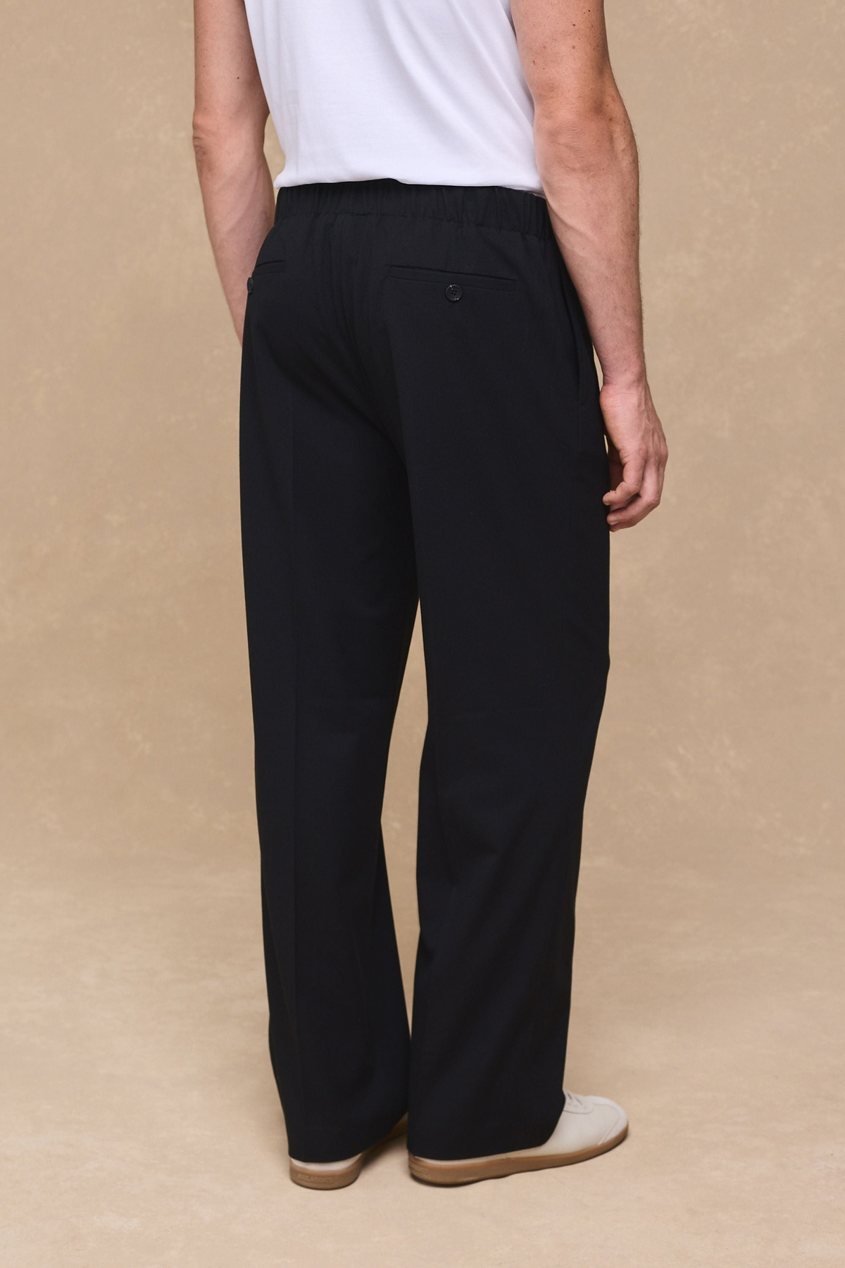 Johan Elasticated Waist Relaxed Fit Trouser - Black
