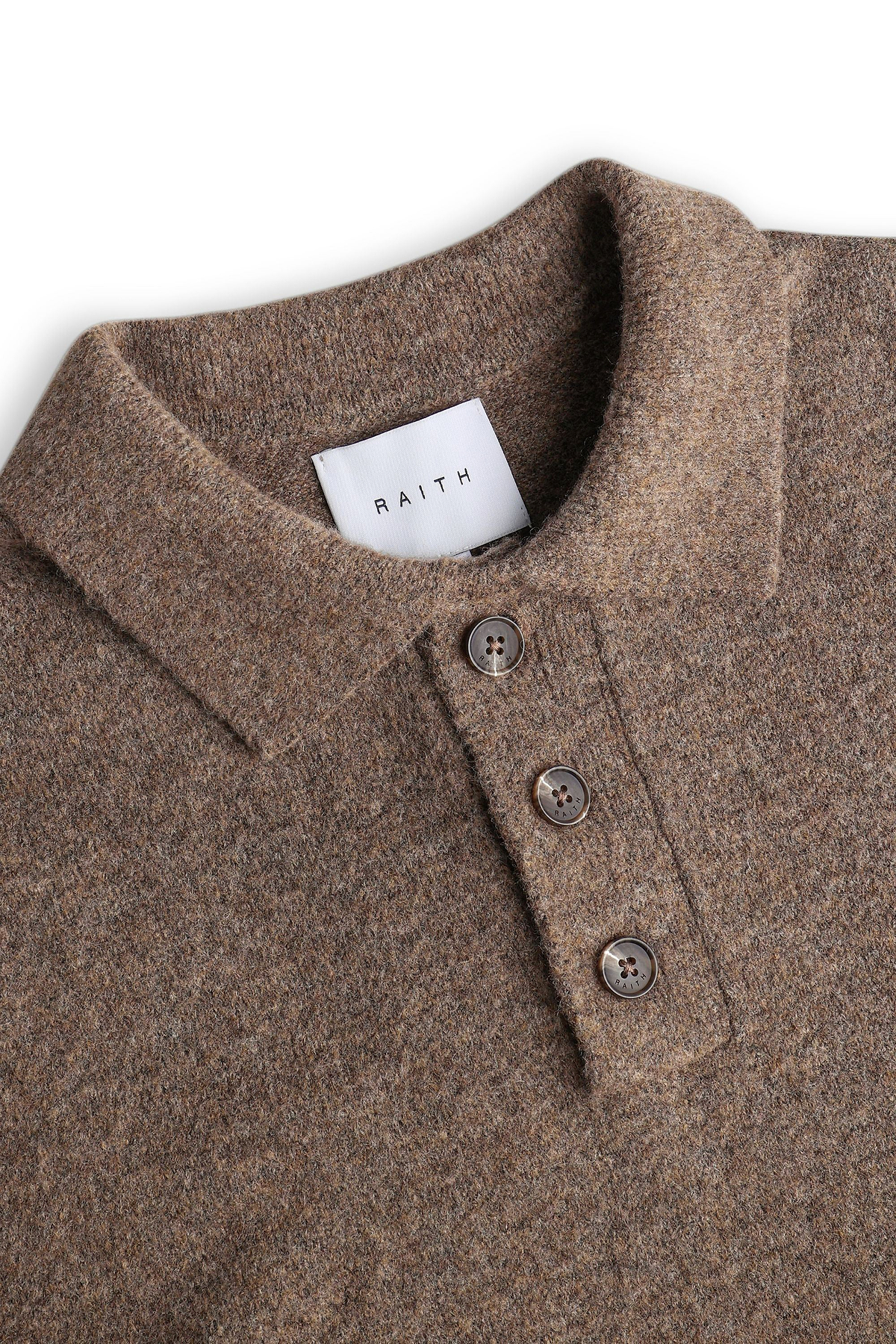 Otto Long Sleeve Polo - Brown Marl