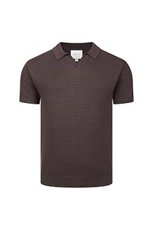 Rapha Cotton Knit Polo - Brown