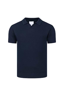Rapha Cotton Knit Polo - Navy