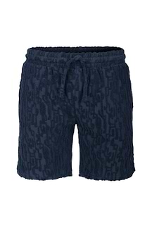 Fausto Flocked Towelled Short - Navy