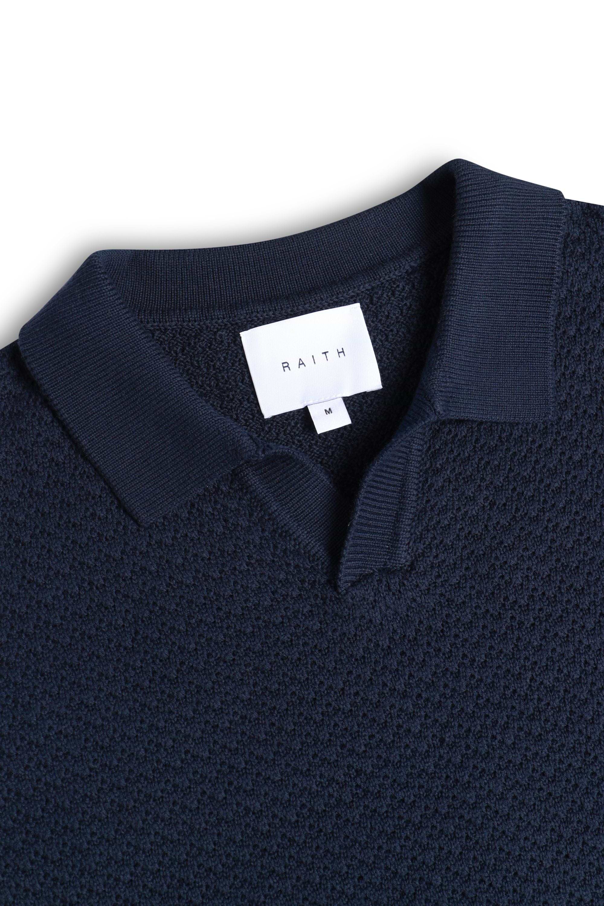 Rapha Cotton Knit Polo - Navy