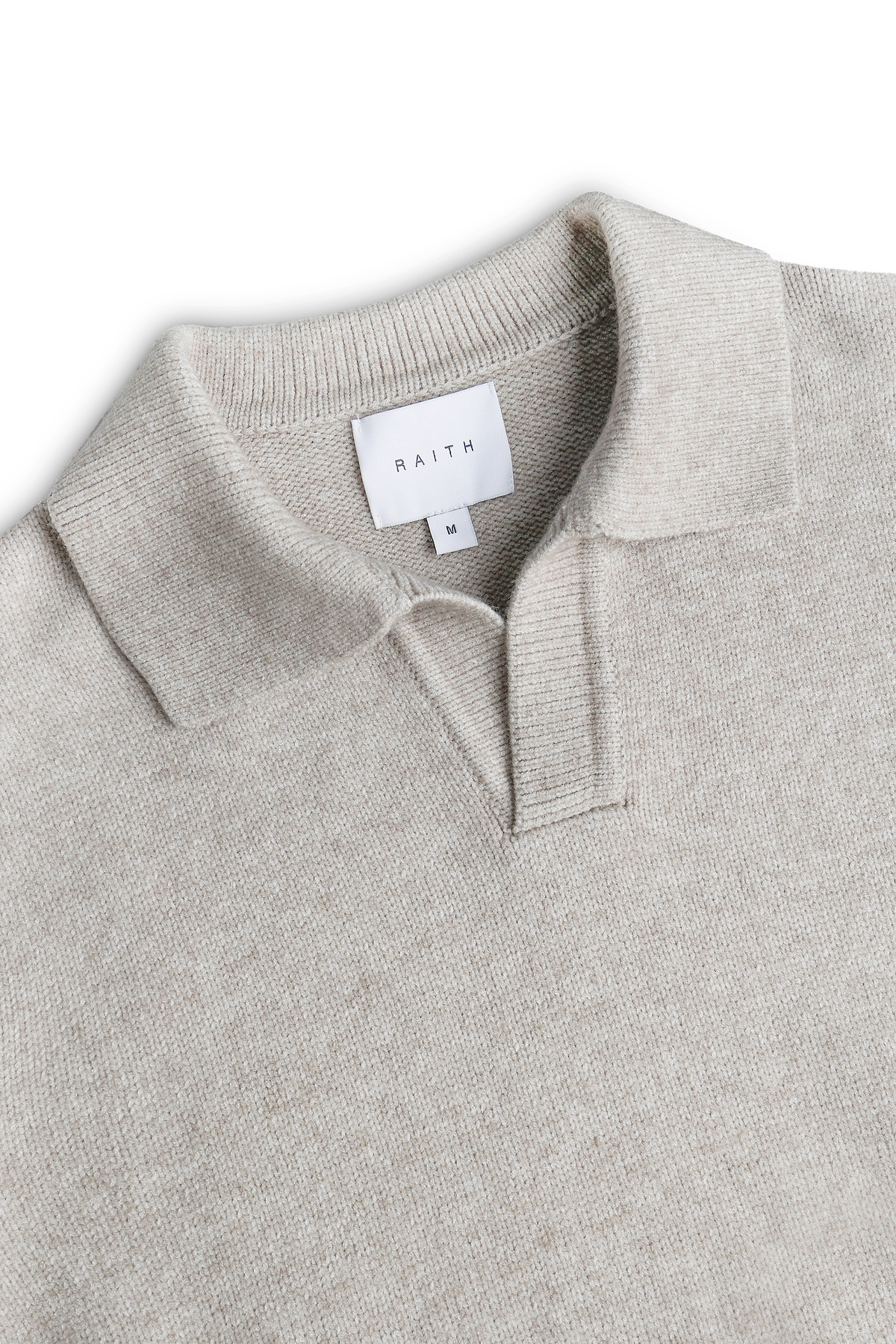 Dylan Chunky Knit Open Collar Sweater - Oatmeal