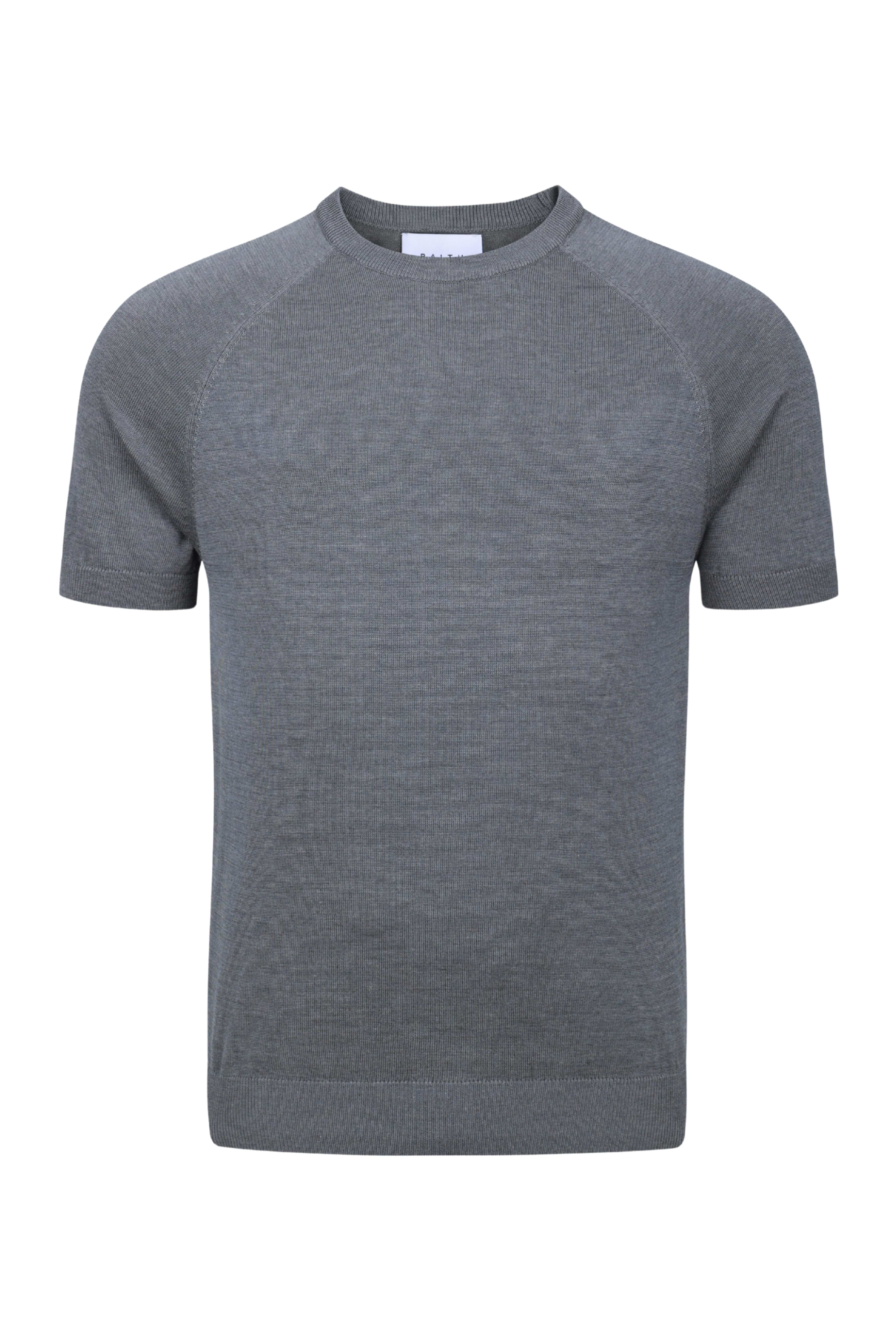 Riera Knit Crew Neck T-Shirt - Grey Marl