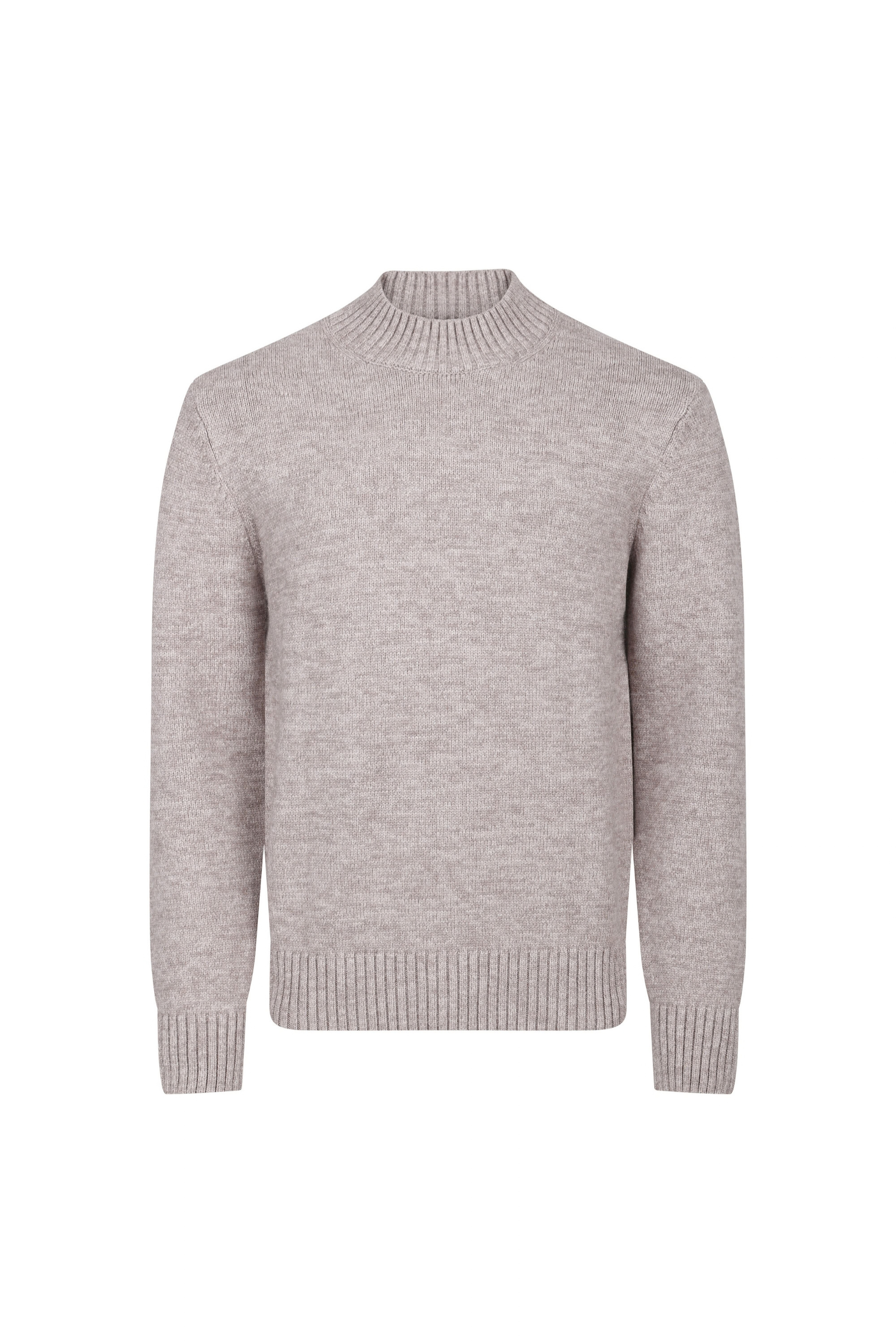 Delphi Crew Neck Knit - Light Brown Marl