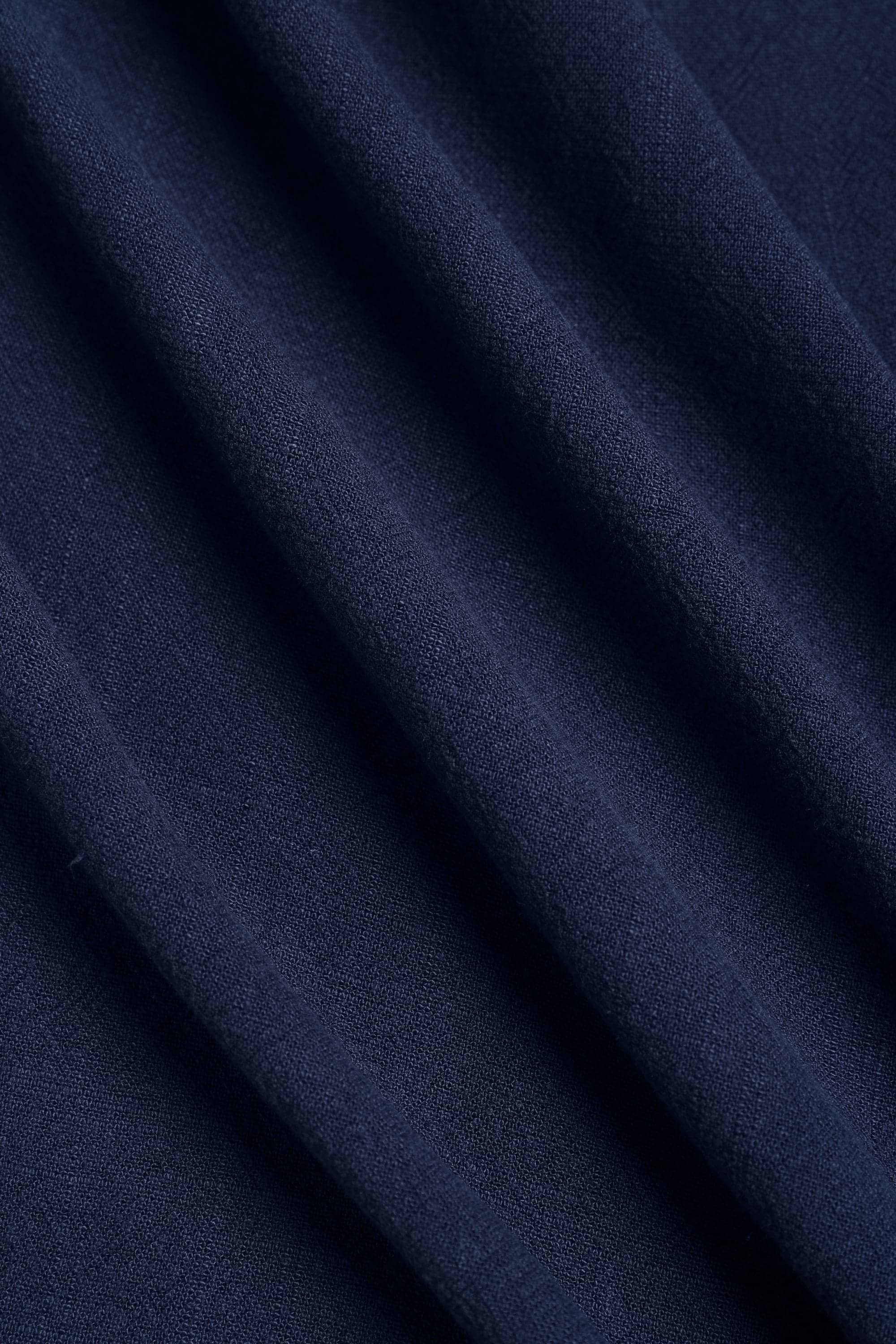 Cami Linen Classic Collar Shirt - Navy
