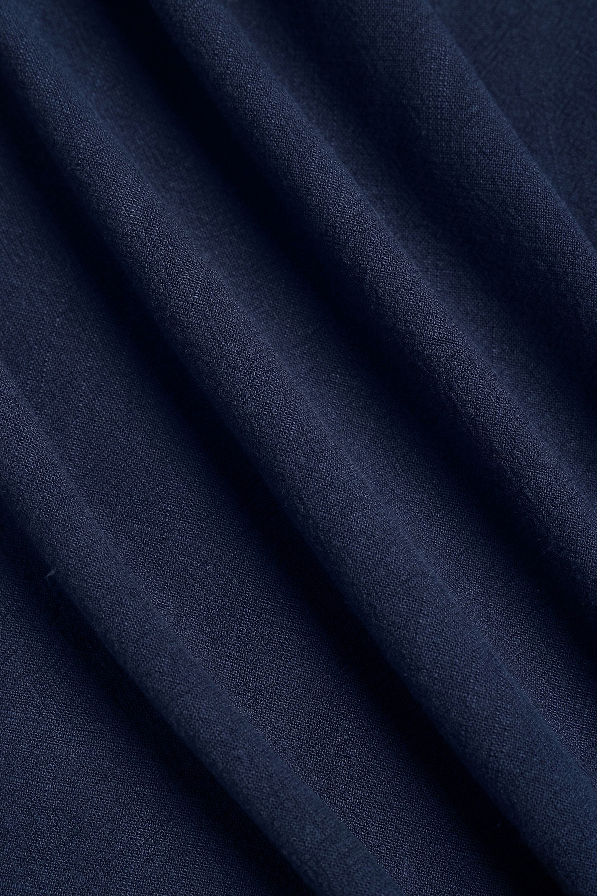 Cami Linen Classic Collar Shirt - Navy