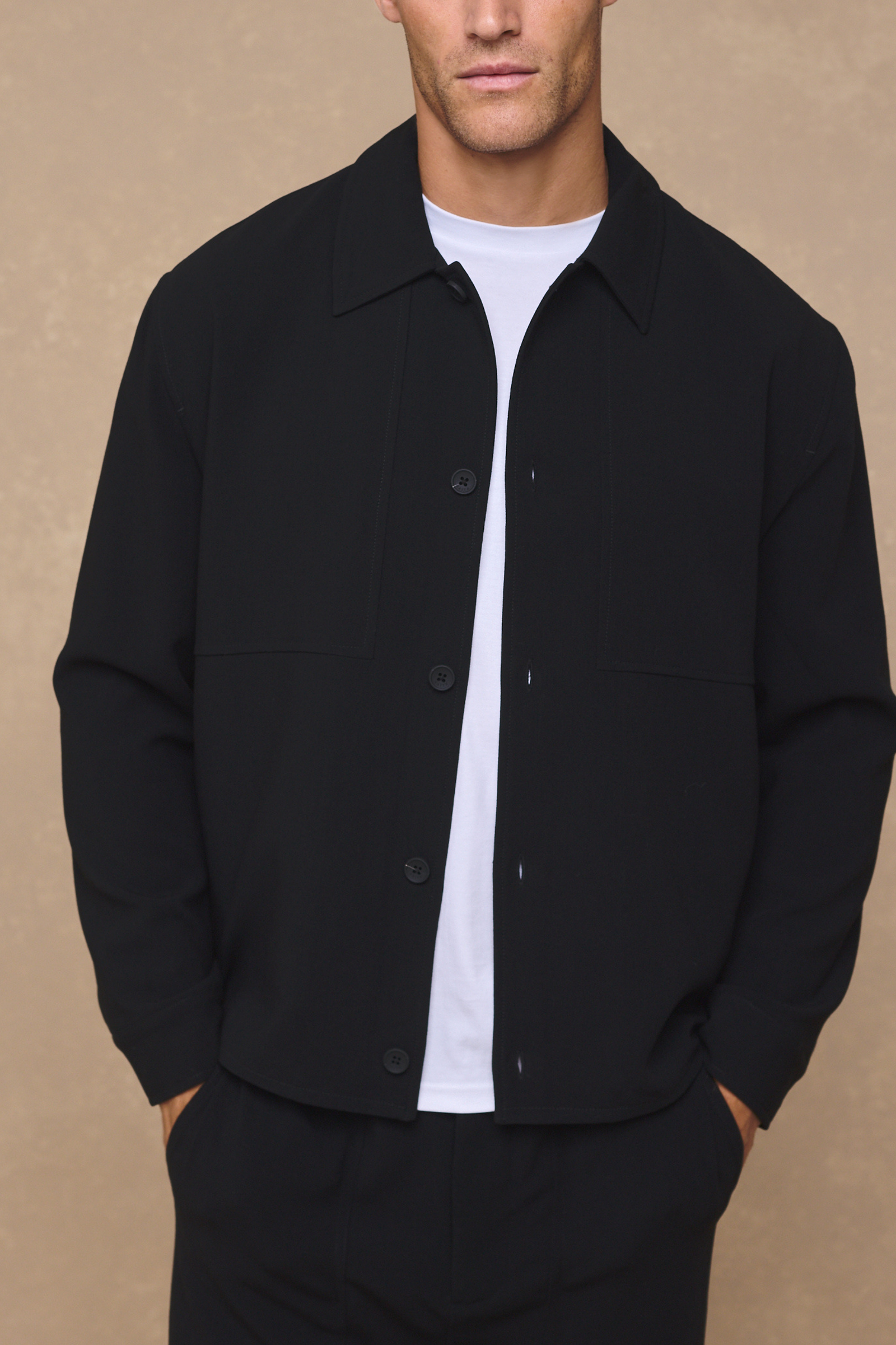 Julien Relaxed Panelled Jacket - Black