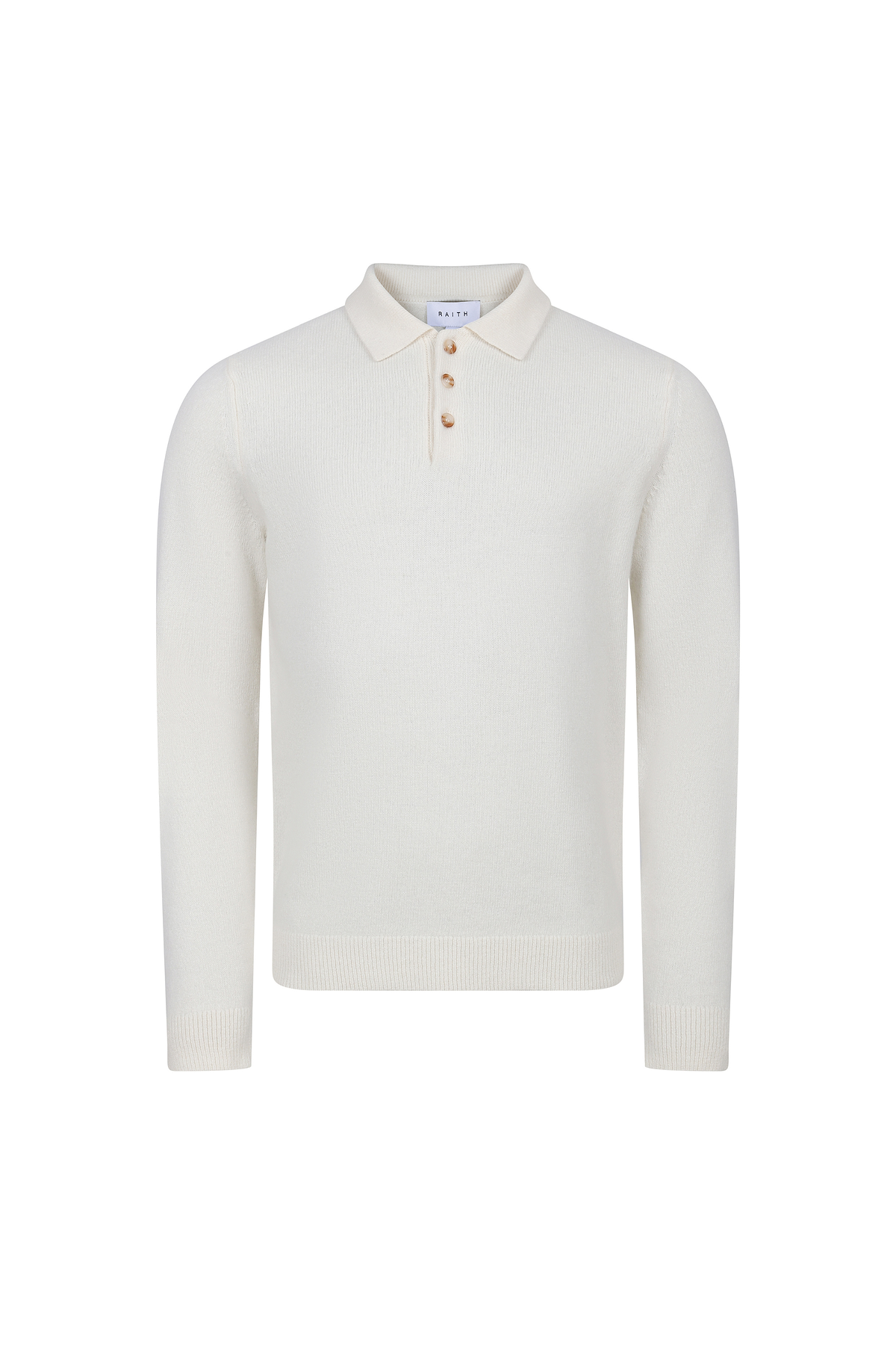 Anders Long Sleeve Polo - Ecru