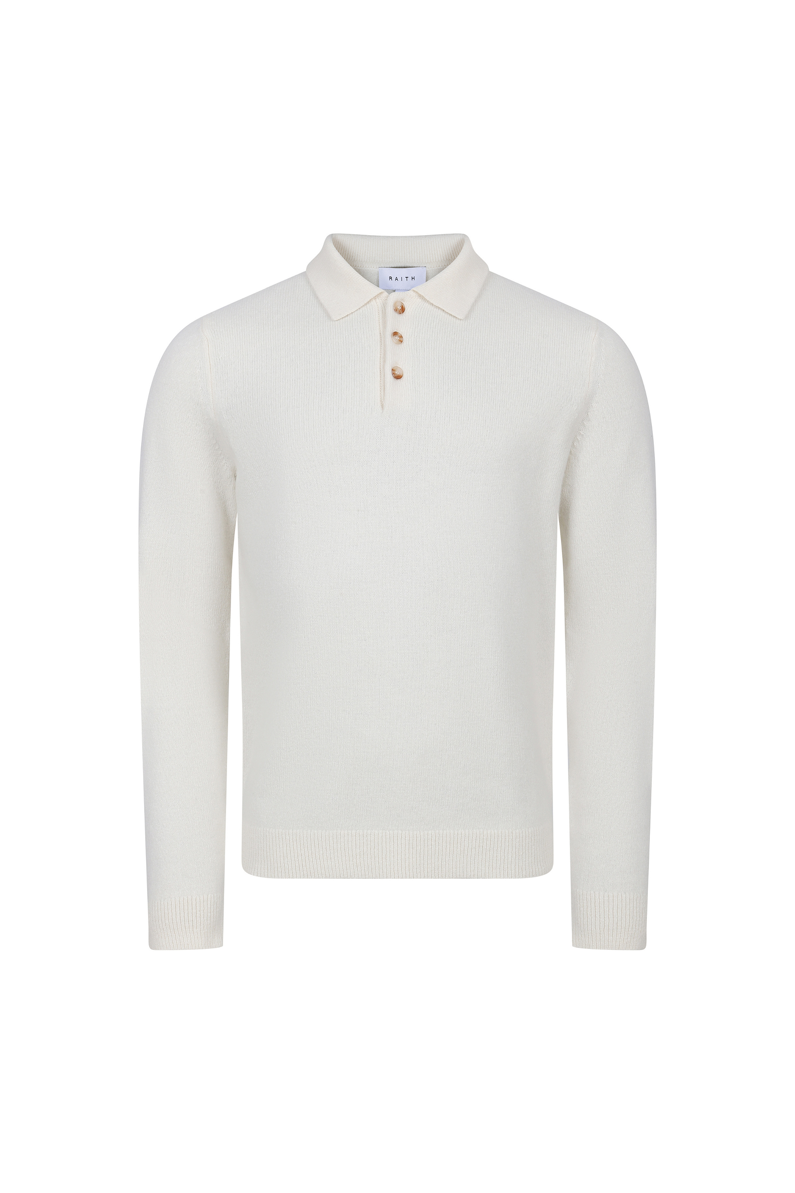Anders Long Sleeve Polo - Ecru