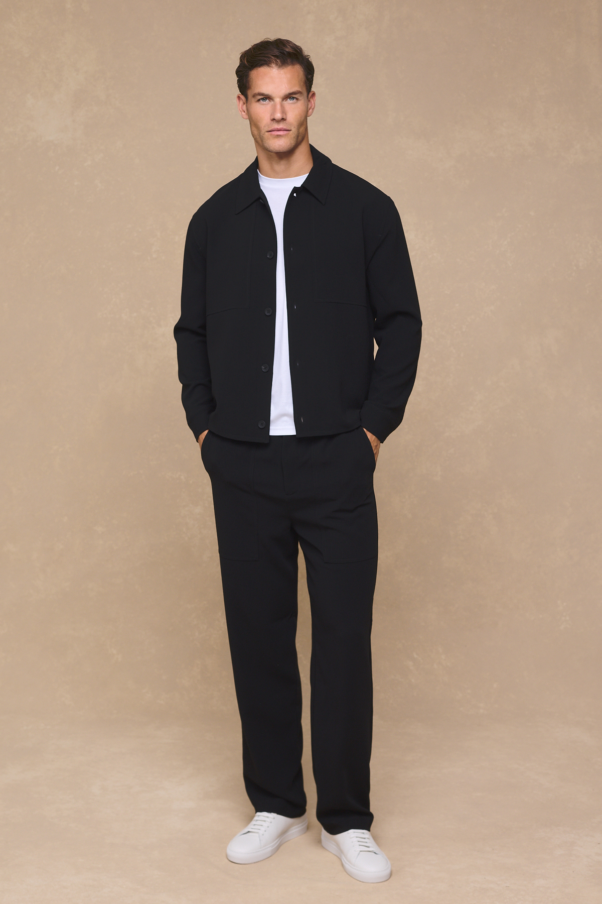 Julien Relaxed Panelled Jacket - Black