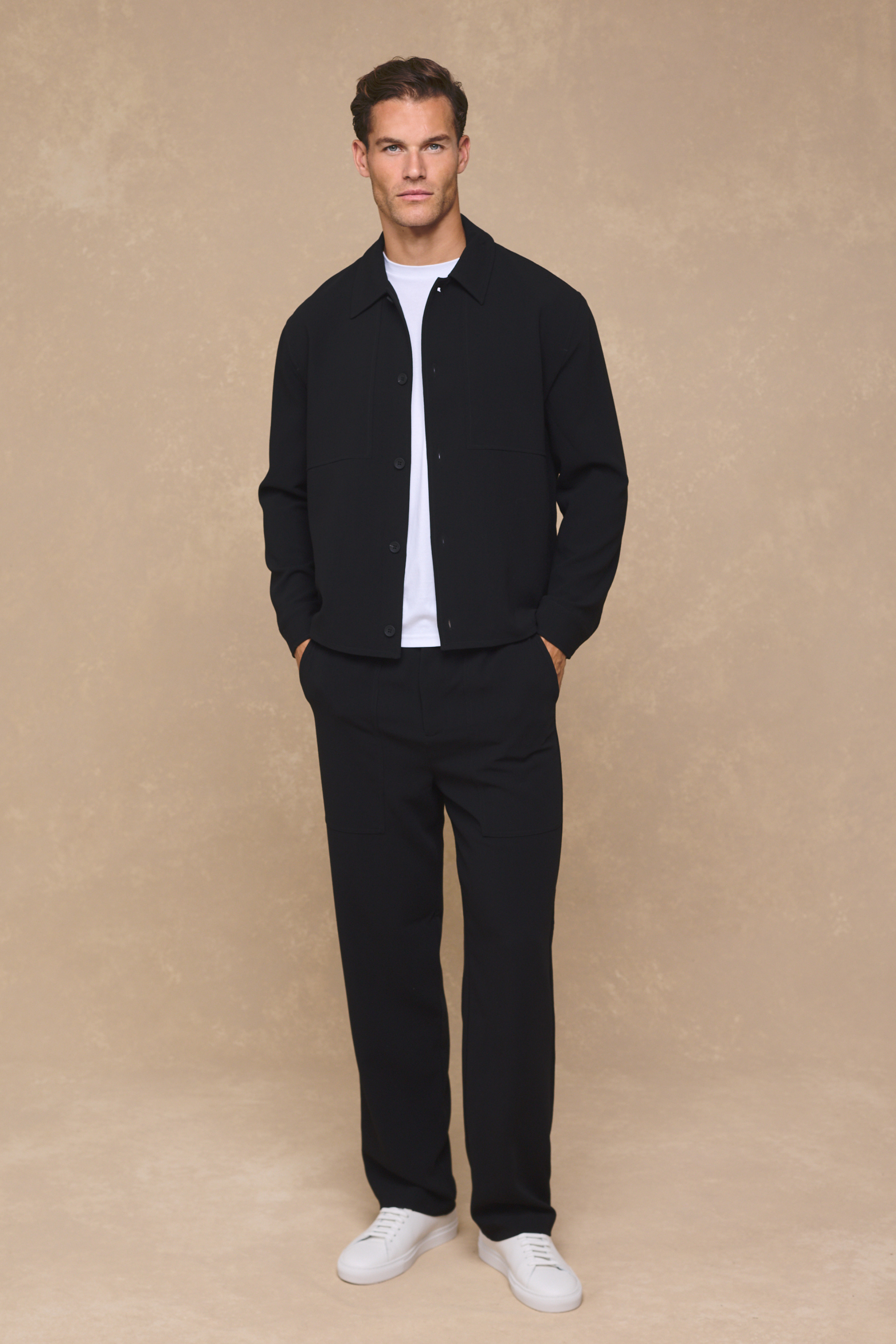 Julien Relaxed Panelled Jacket - Black