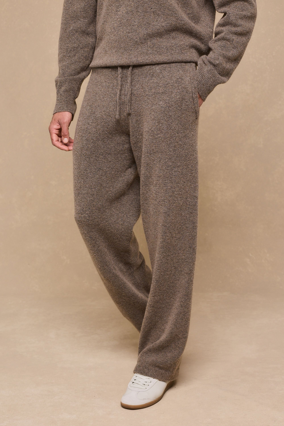 Otto Knitted Trousers - Brown Marl