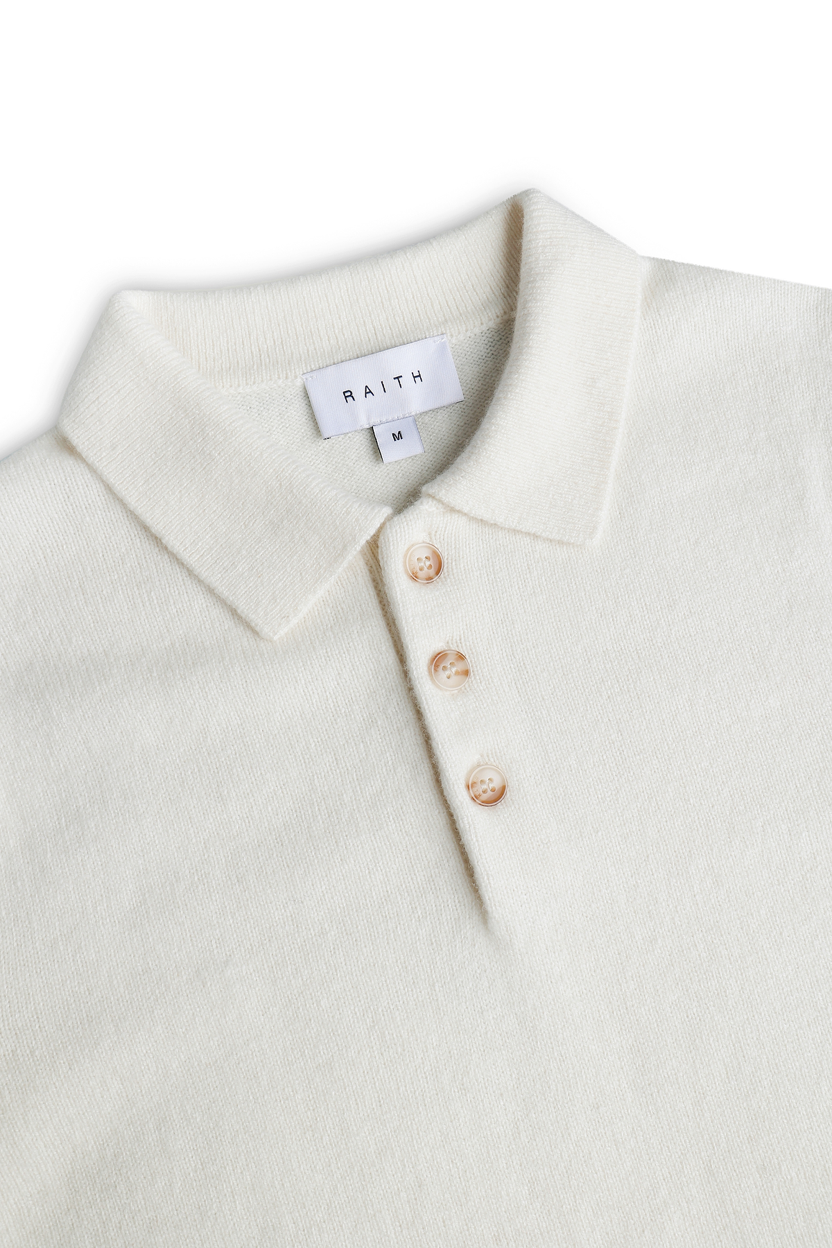 Anders Long Sleeve Polo - Ecru