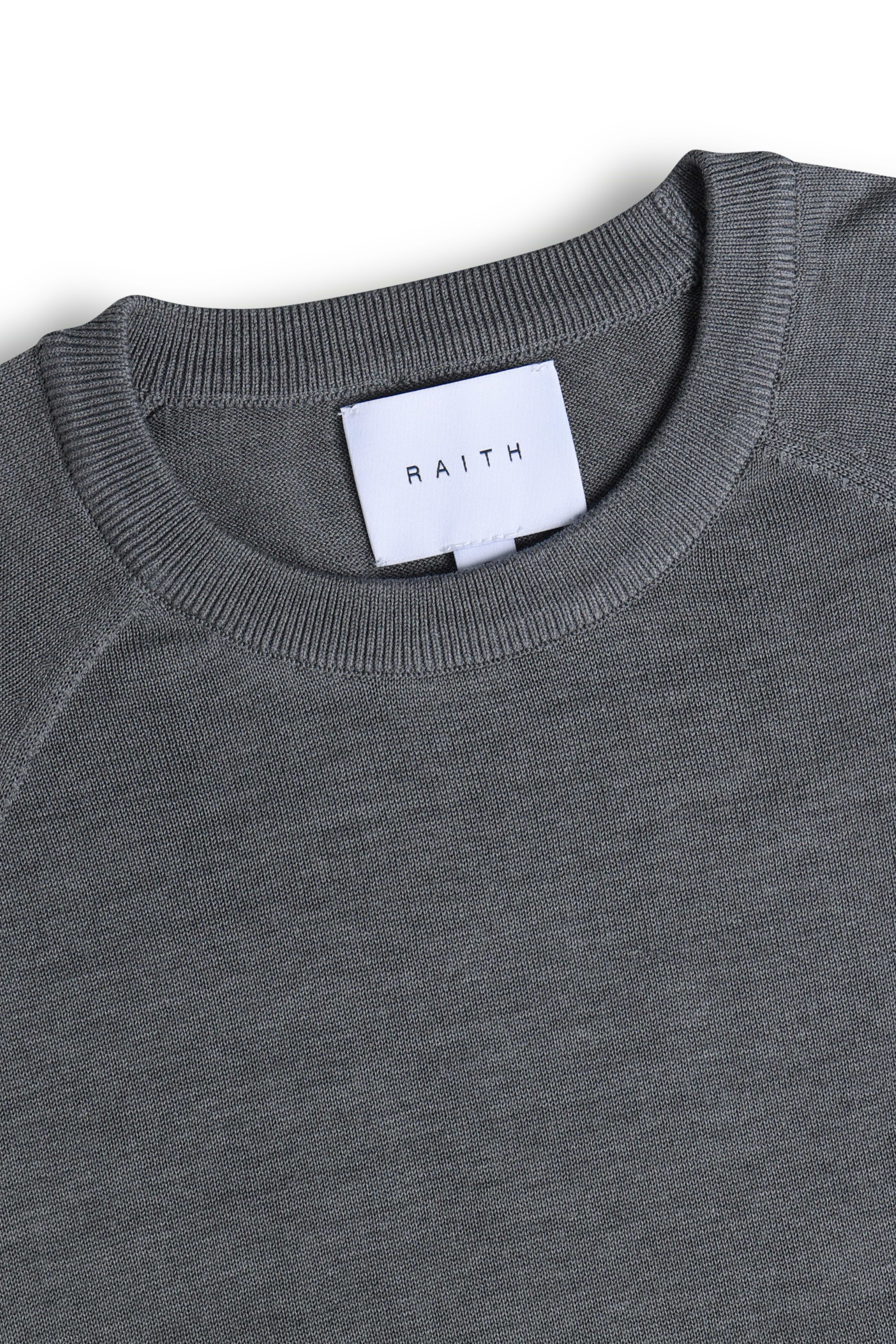 Riera Knit Crew Neck T-Shirt - Grey Marl