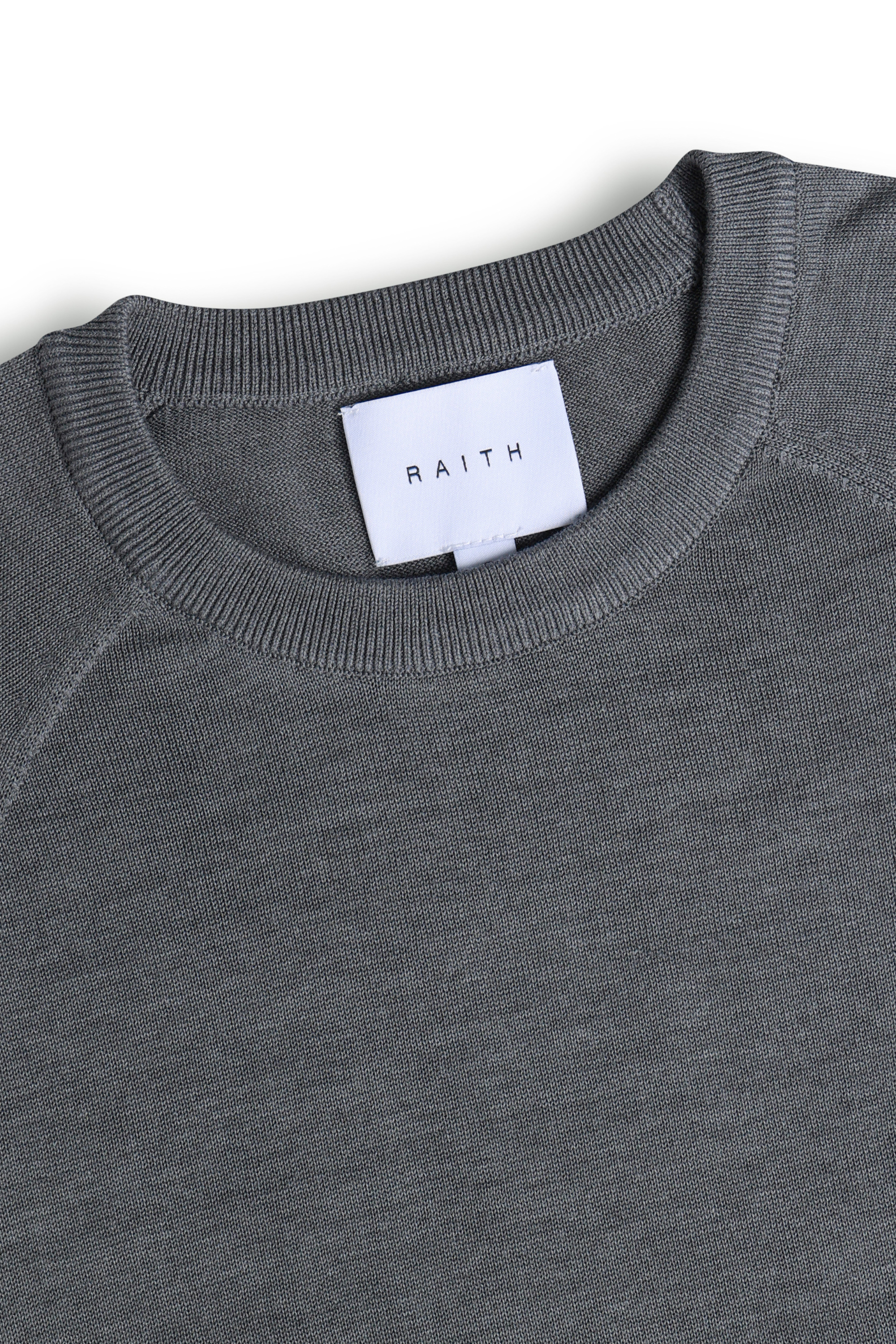 Riera Knit Crew Neck T-Shirt - Grey Marl
