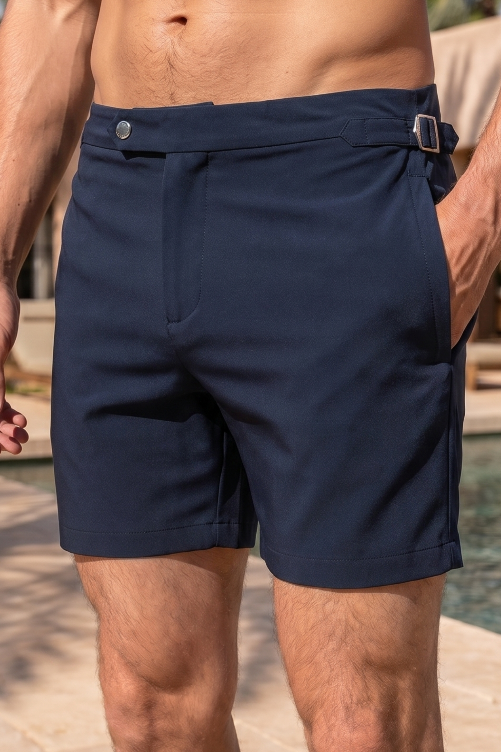 Barco Buckle Badeshorts - Marineblau