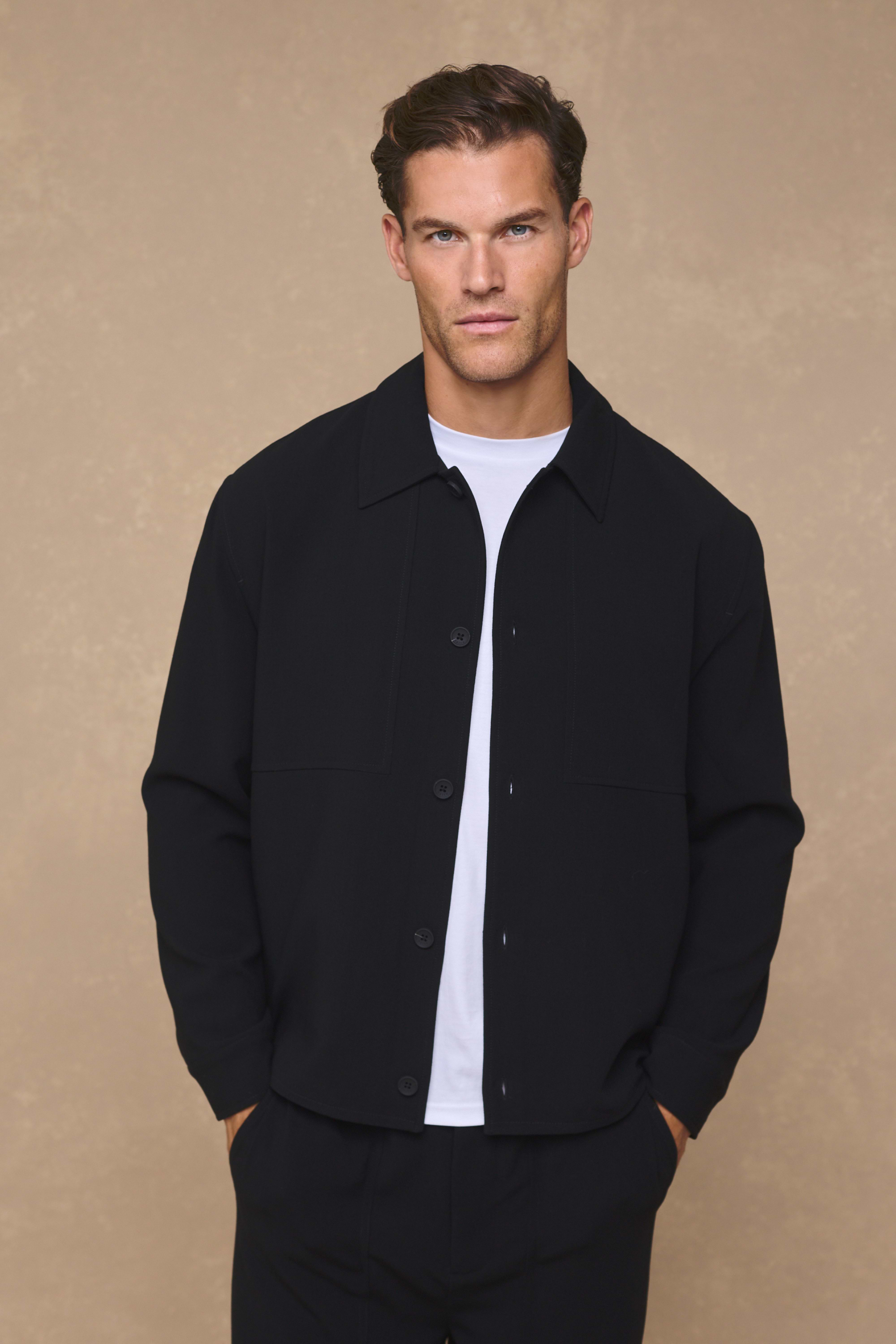 Julien Relaxed Panelled Jacket - Black
