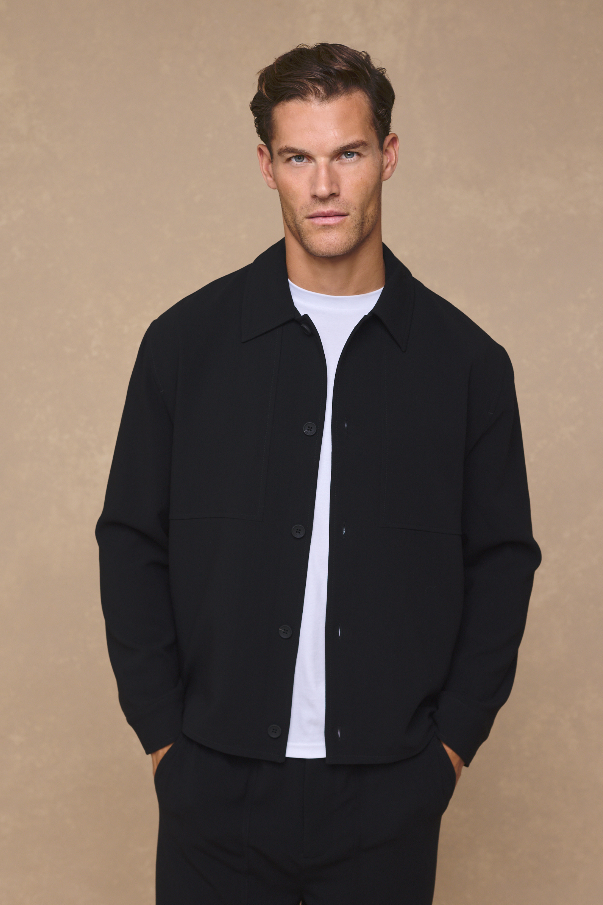 Julien Relaxed Panelled Jacket - Black