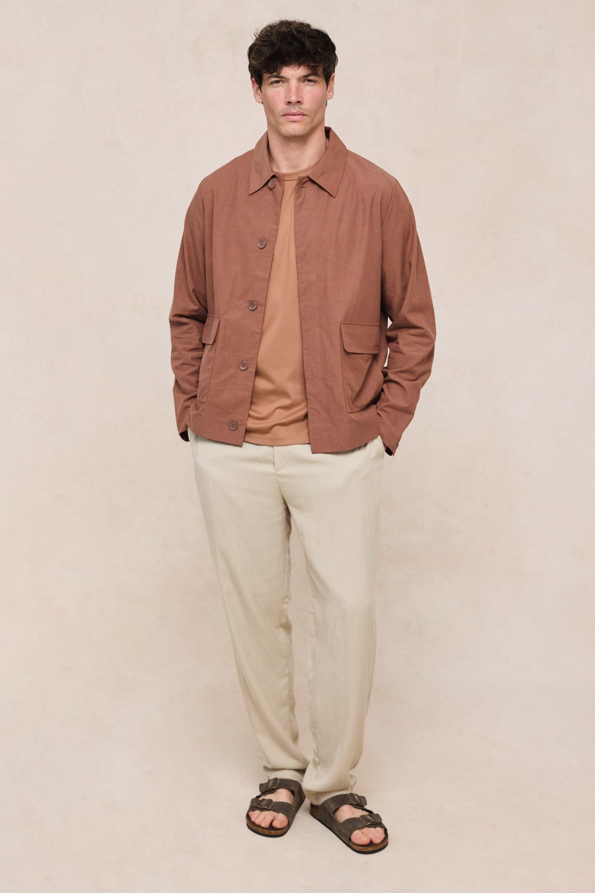 Diego Patch Pocket Tailored Jacket - Rust