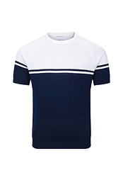NAVY/ECRU