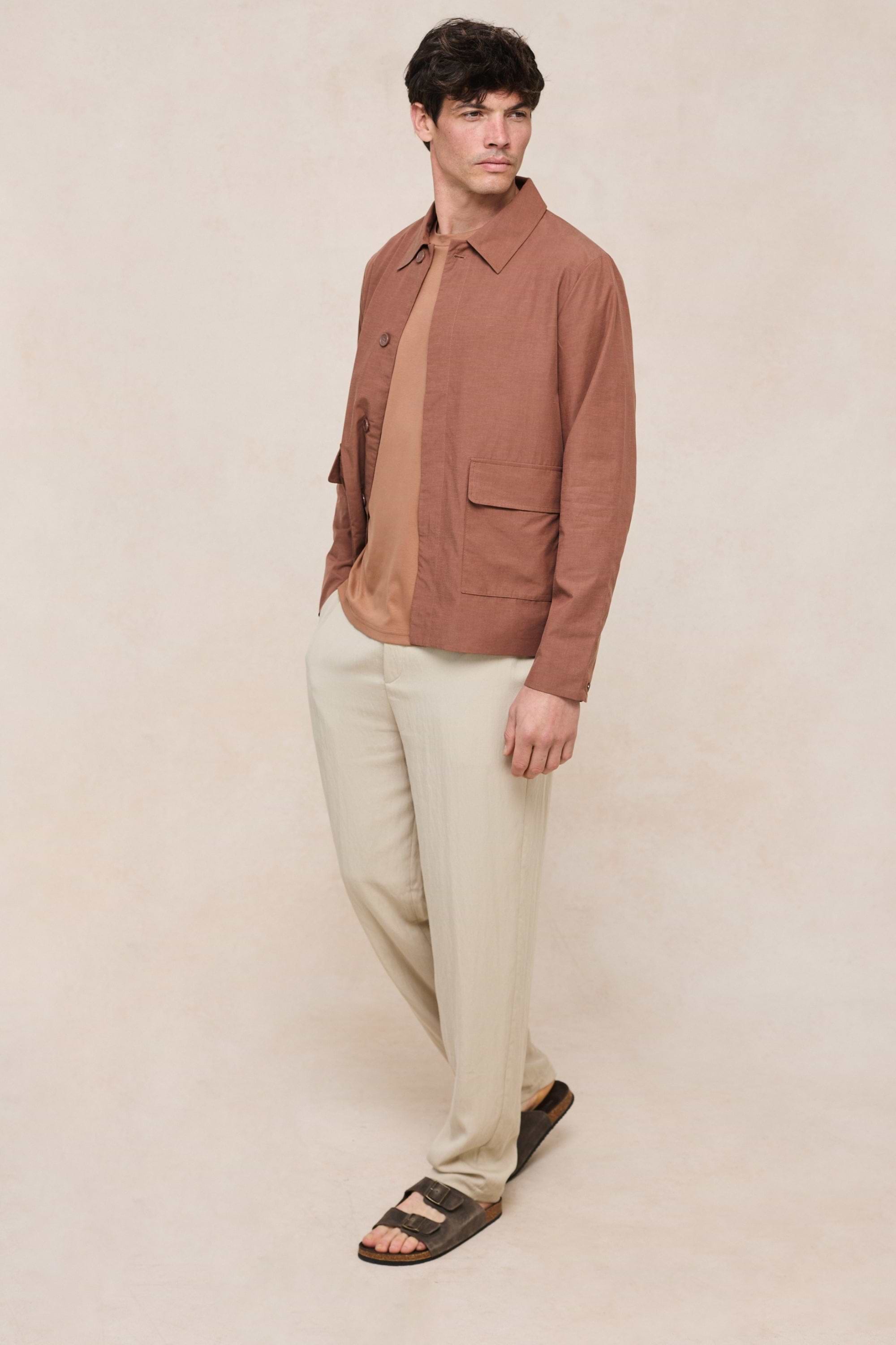 Diego Patch Pocket Tailored Jacket - Rust