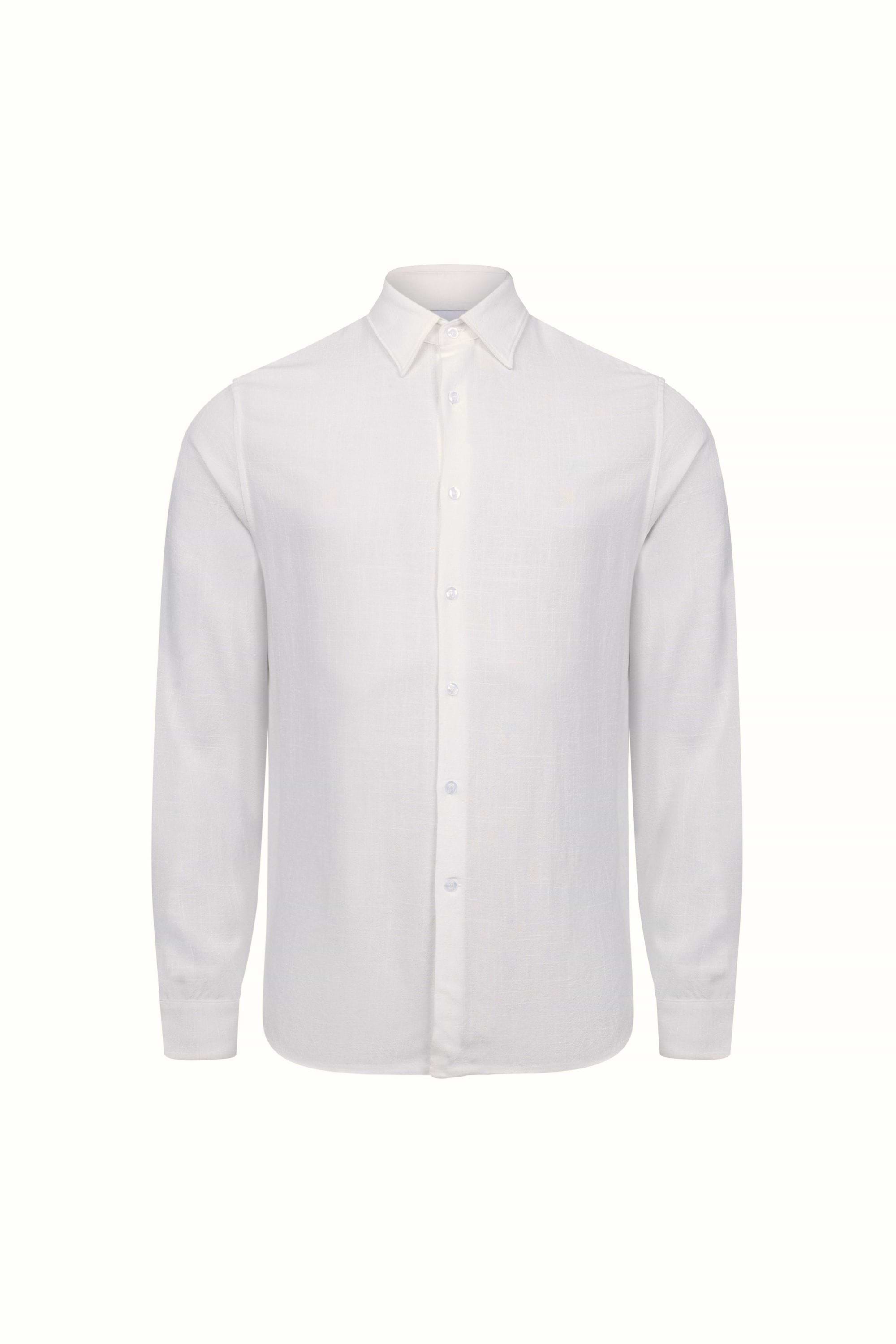 Cami Linen Classic Collar Shirt - Ecru