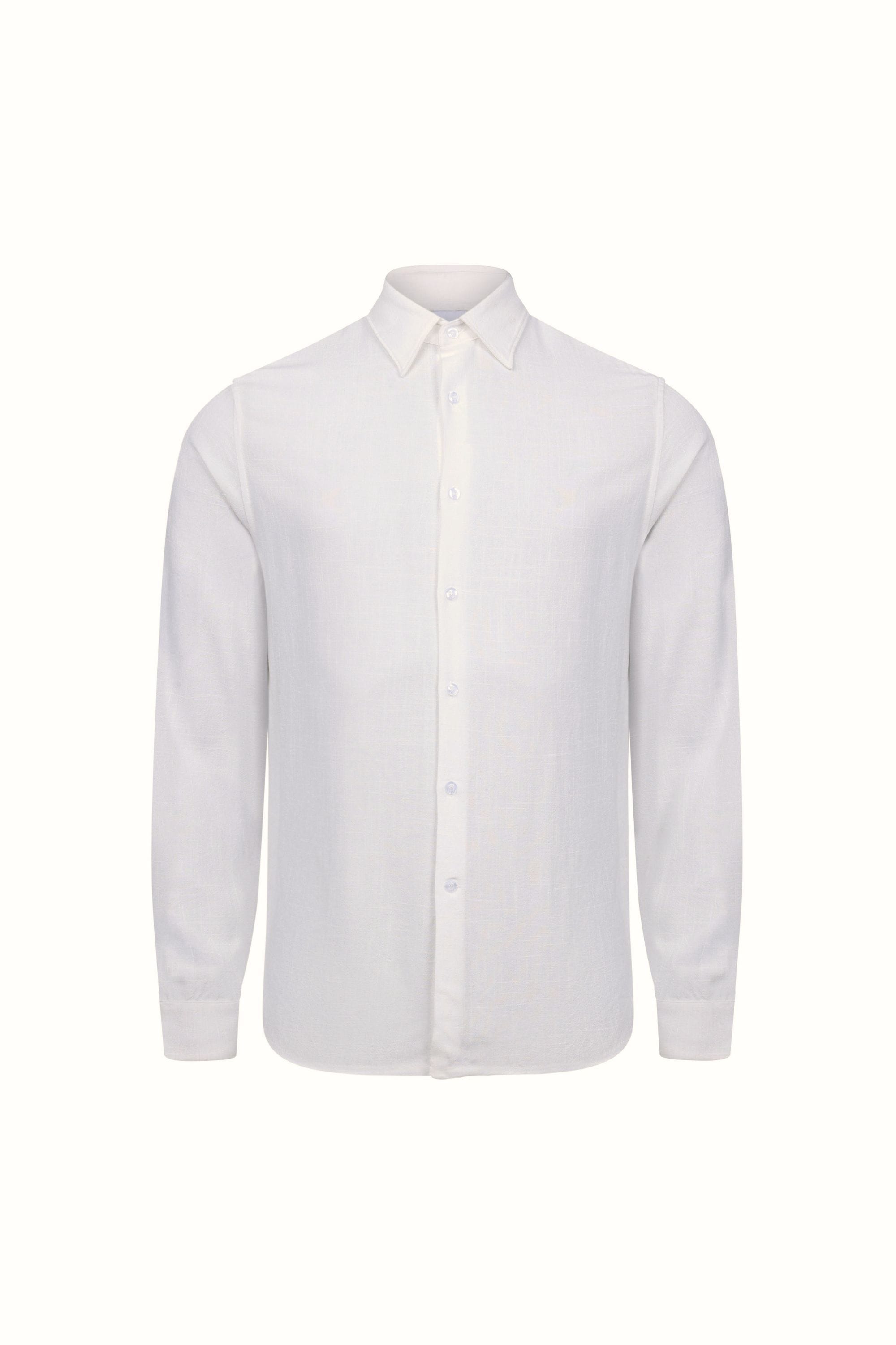Cami Linen Classic Collar Shirt - Ecru