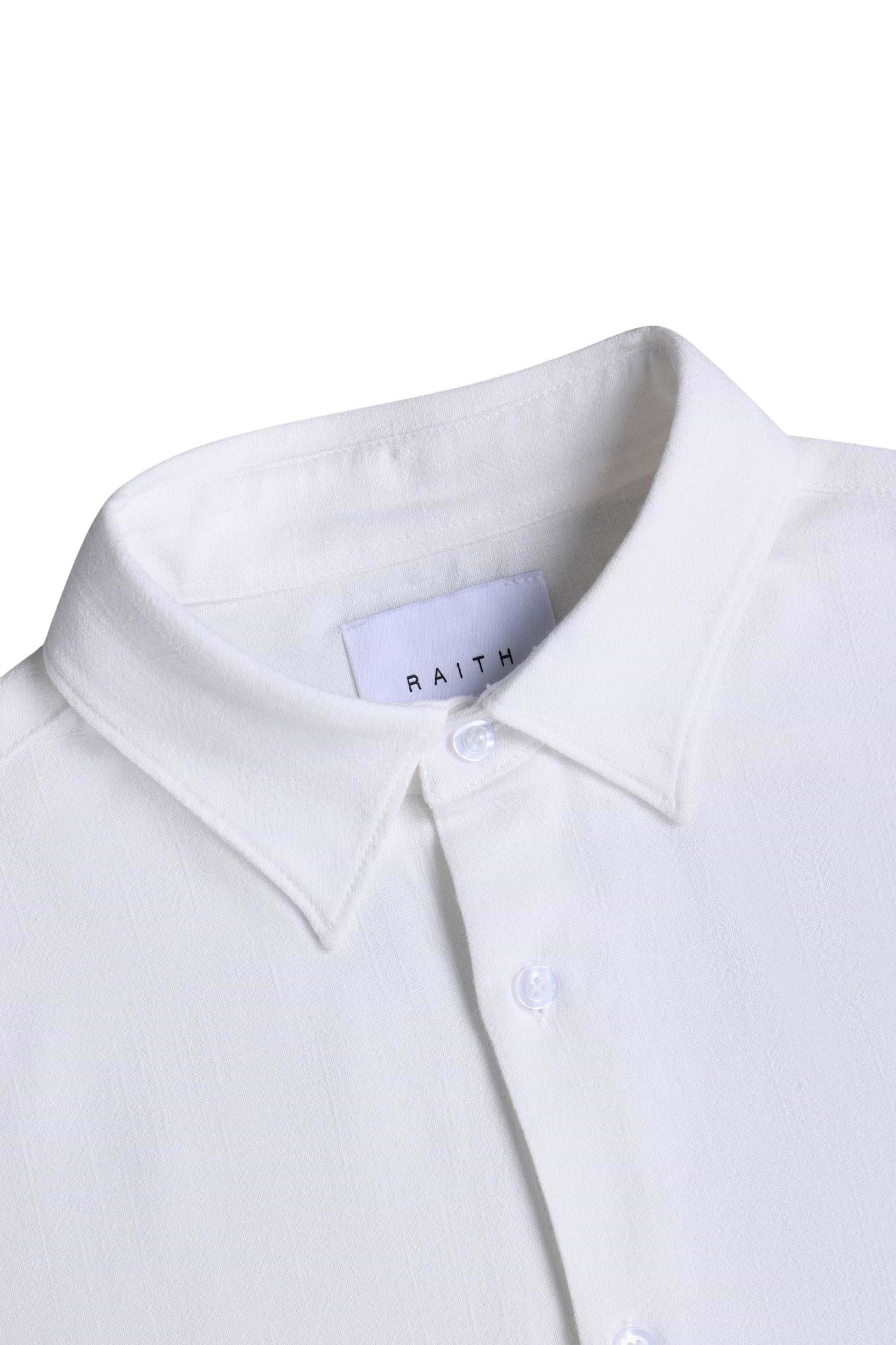 Cami Linen Classic Collar Shirt - Ecru