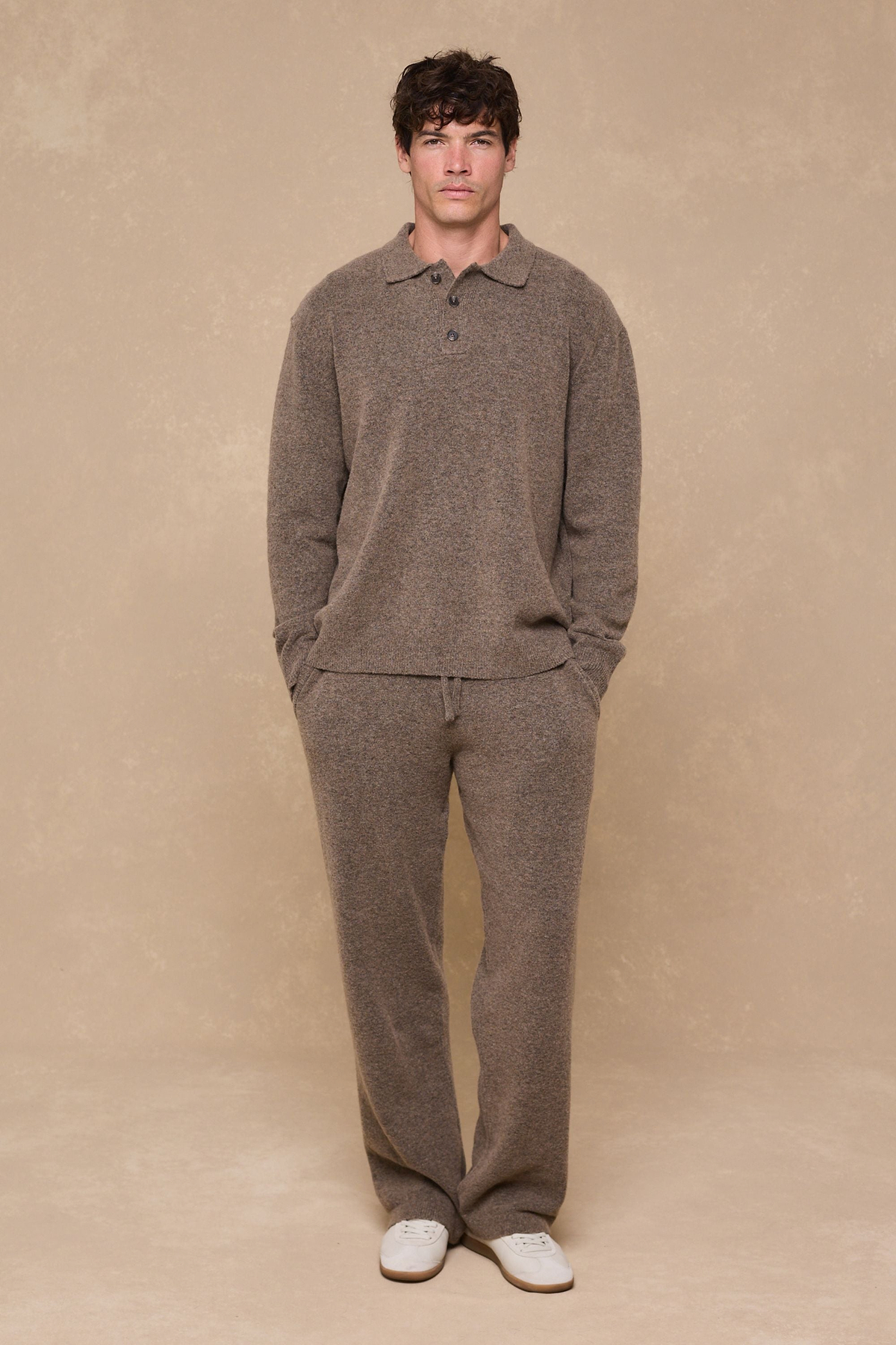Otto Knitted Trousers - Brown Marl