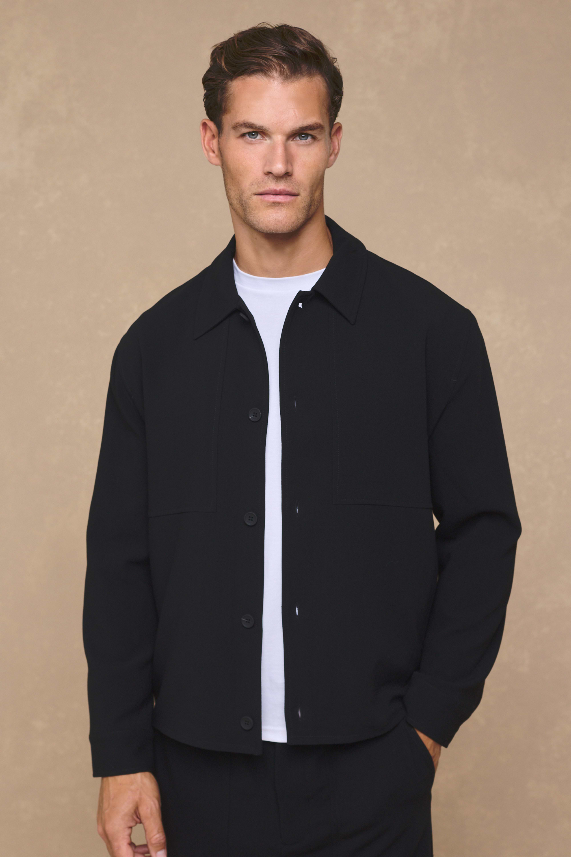 Julien Relaxed Panelled Jacket - Black