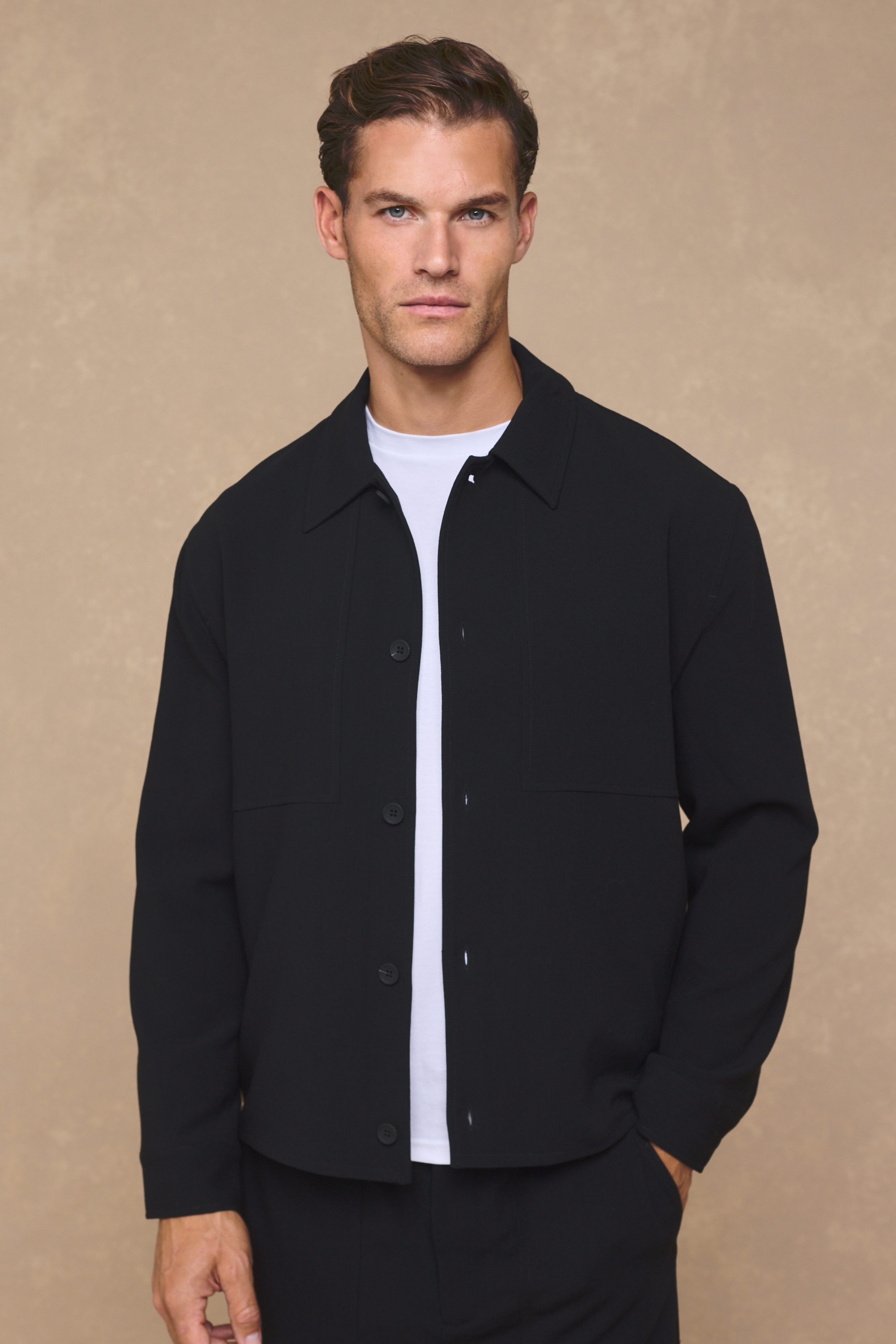 Julien Relaxed Panelled Jacket - Black