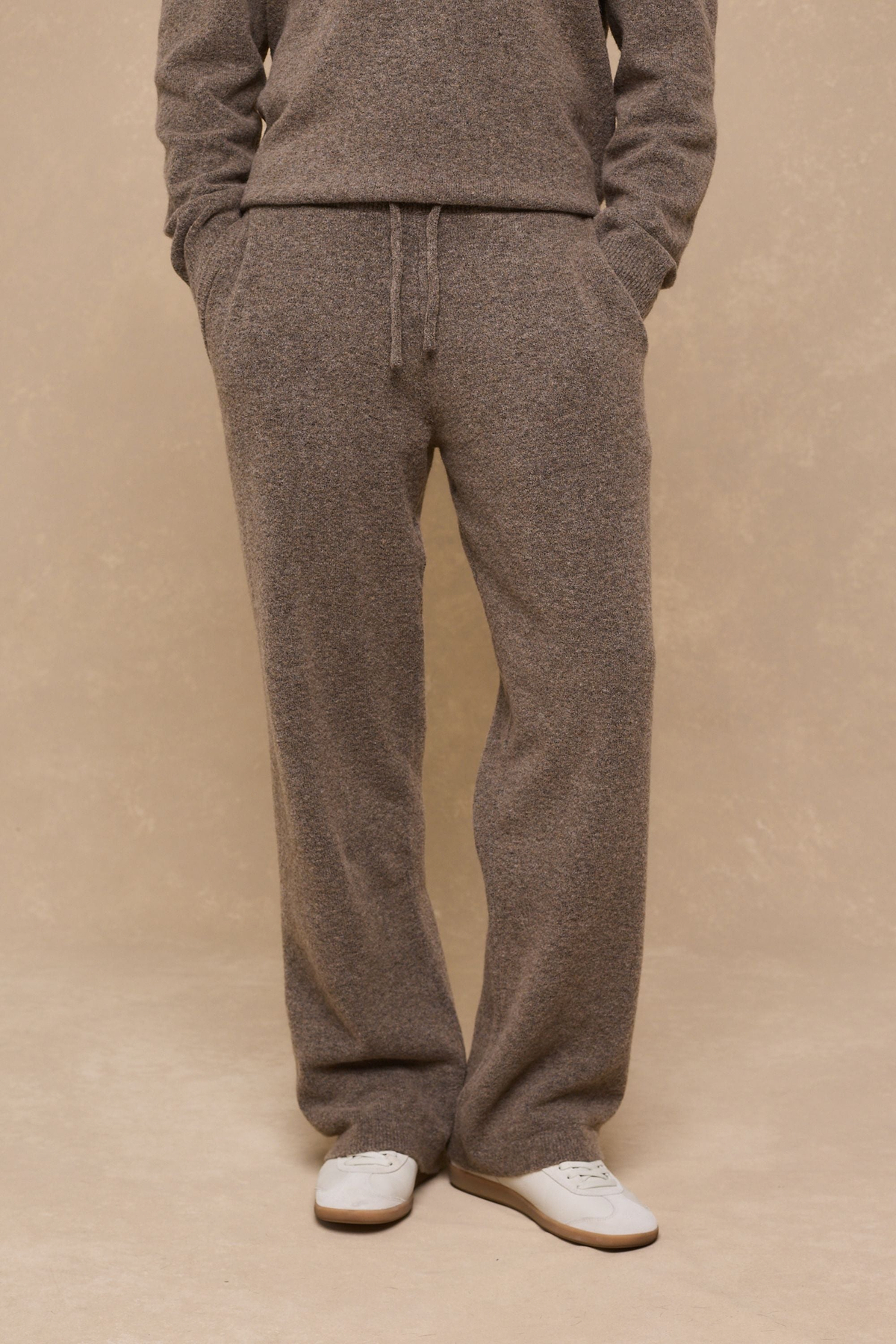 Otto Knitted Trousers - Brown Marl