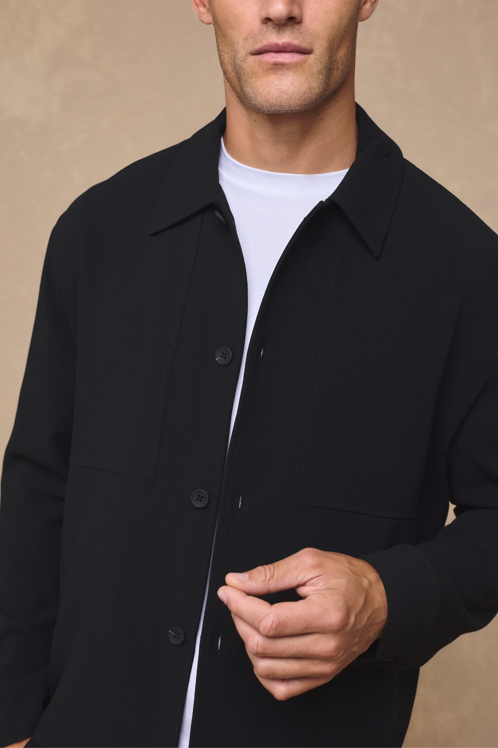 Julien Relaxed Panelled Jacket - Black