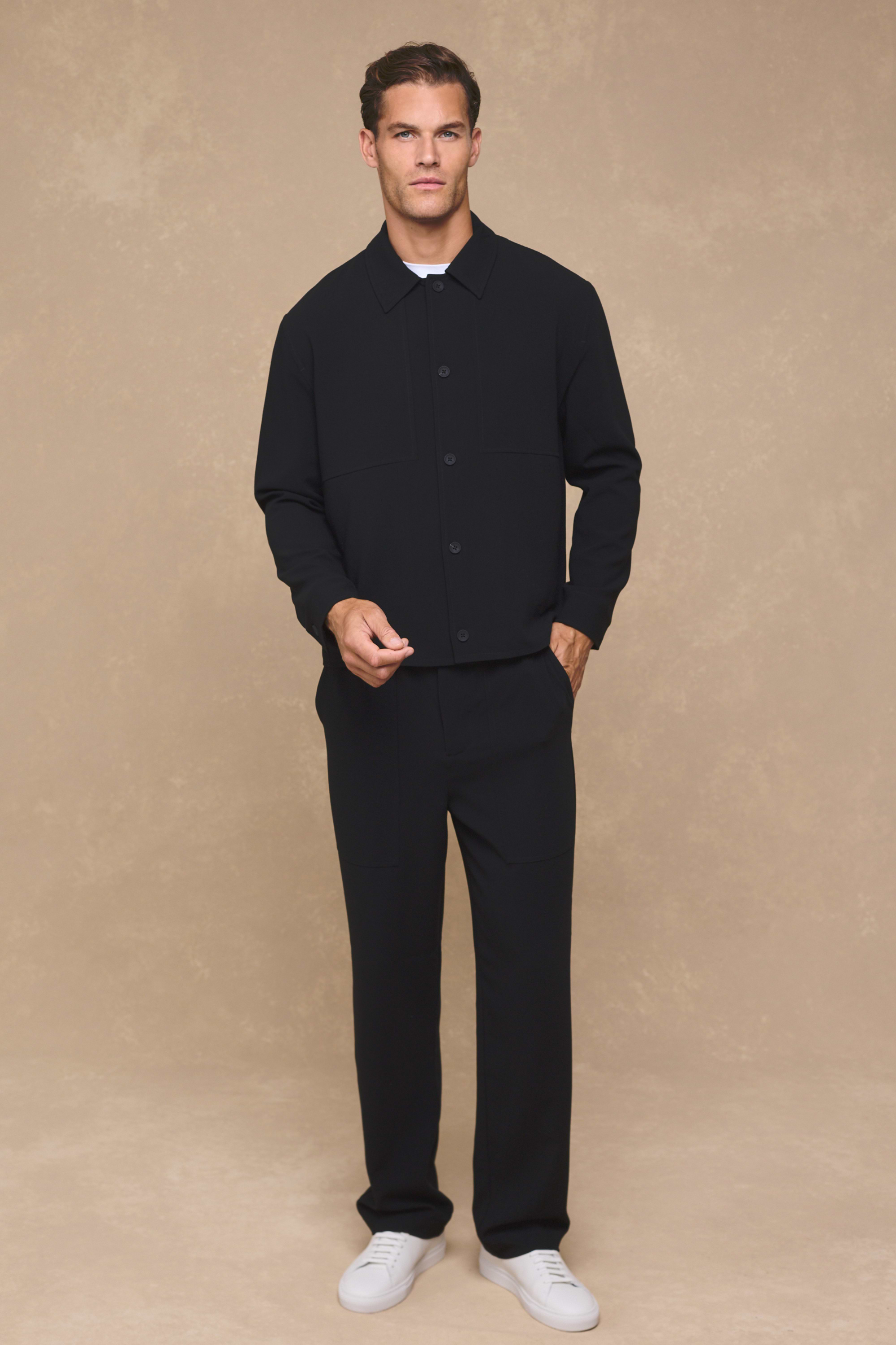 Julien Relaxed Panelled Jacket - Black