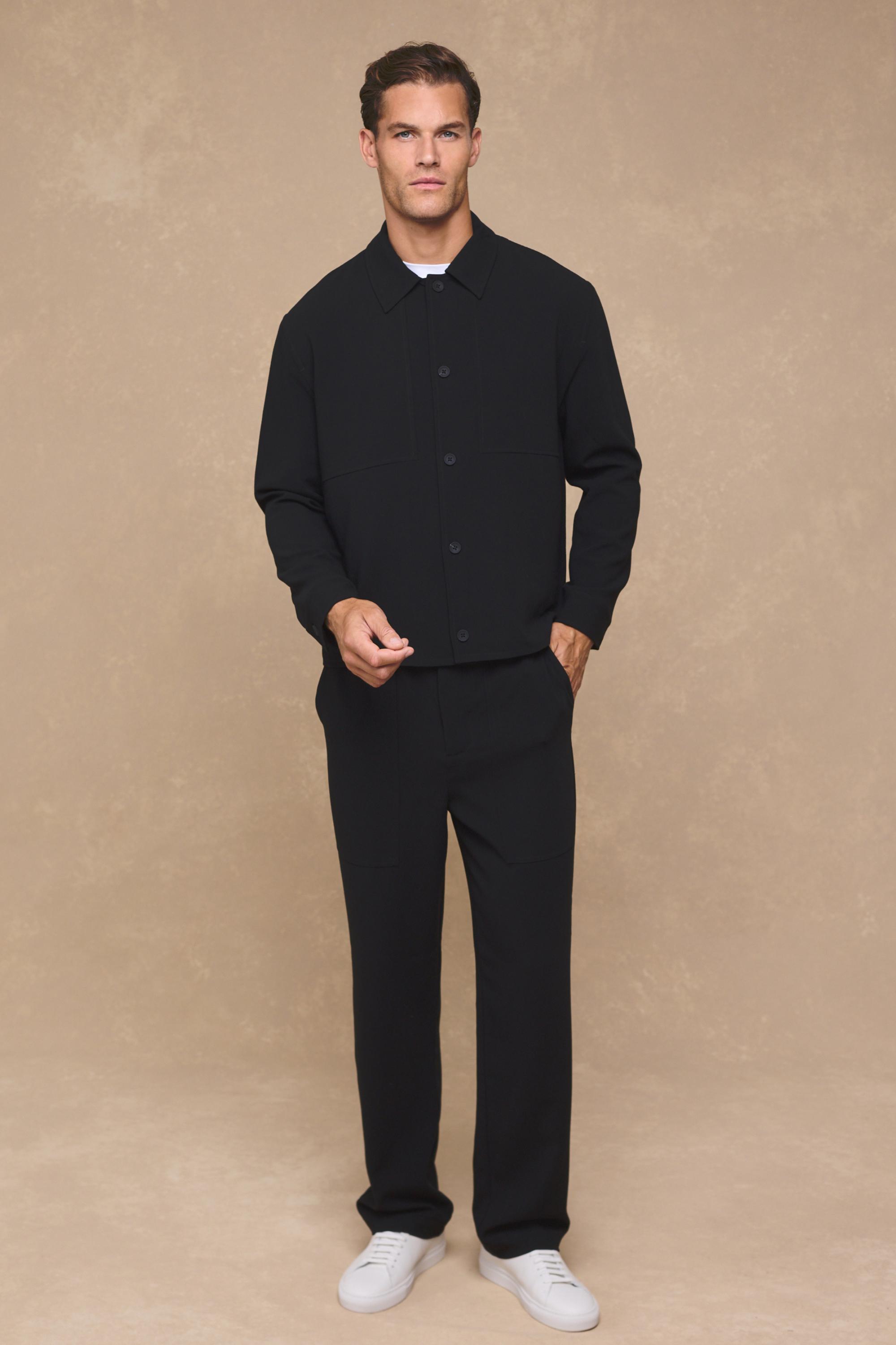 Julien Relaxed Panelled Jacket - Black