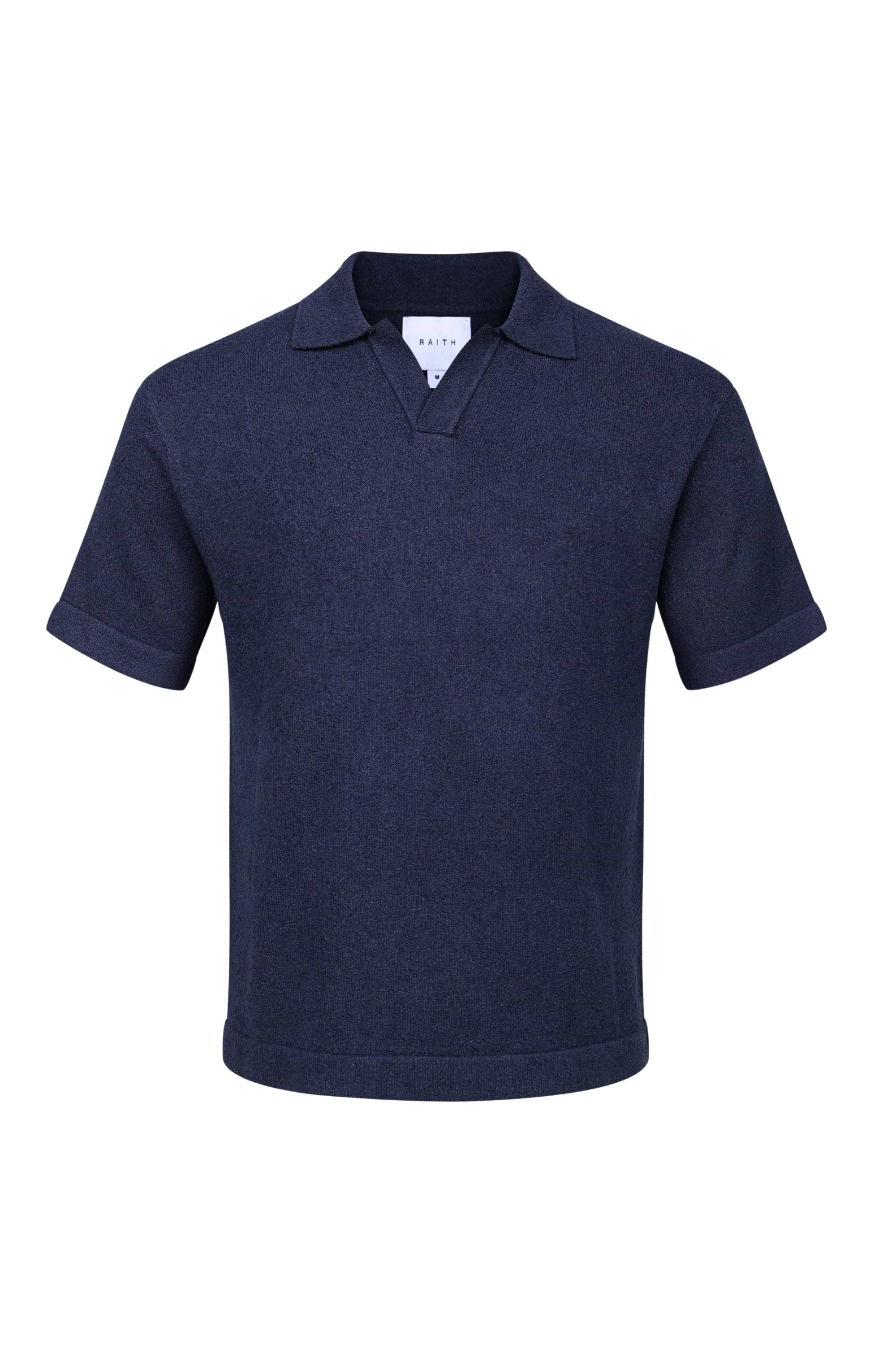Miguel Boucle Polo Shirt - Navy