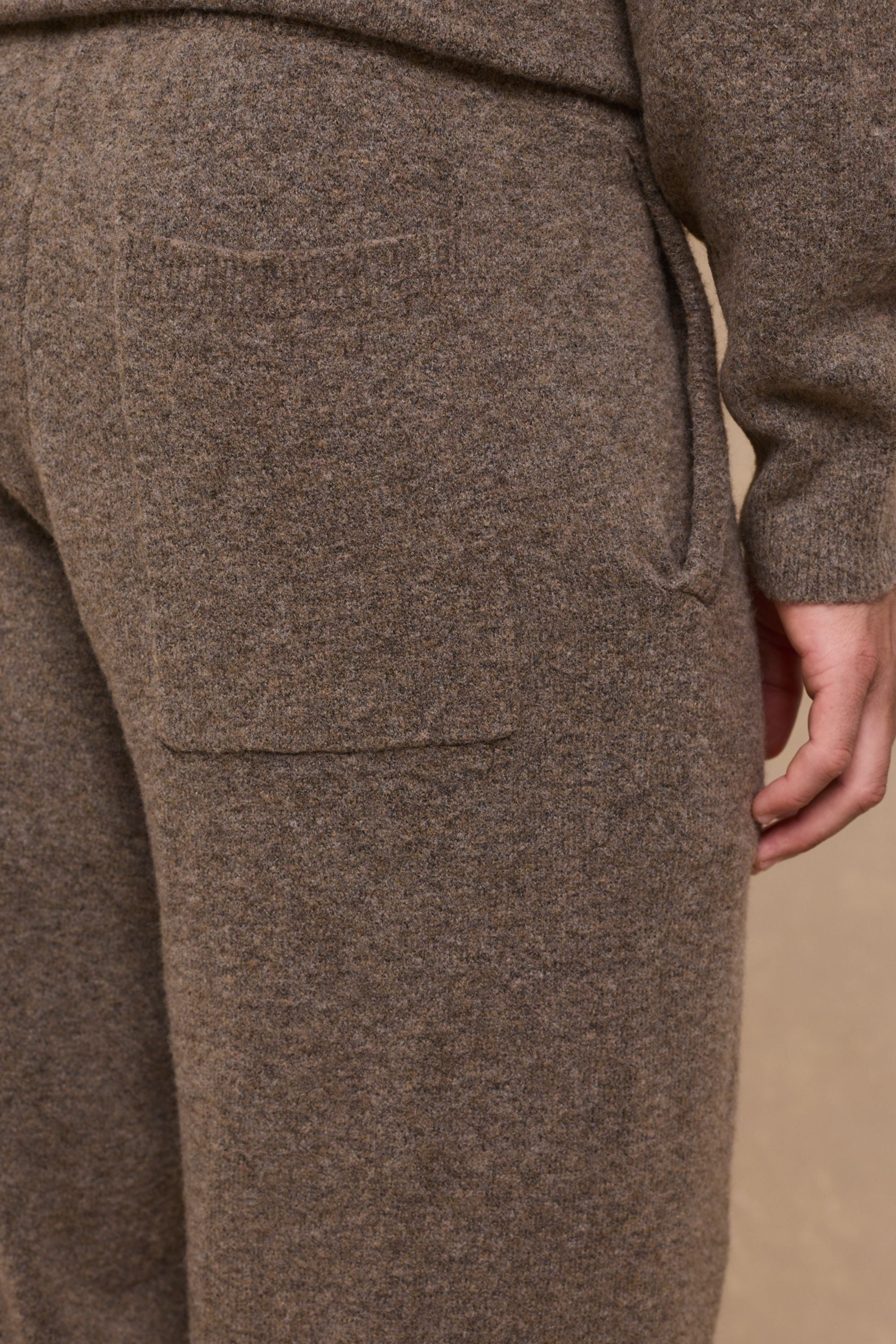 Otto Knitted Trousers - Brown Marl