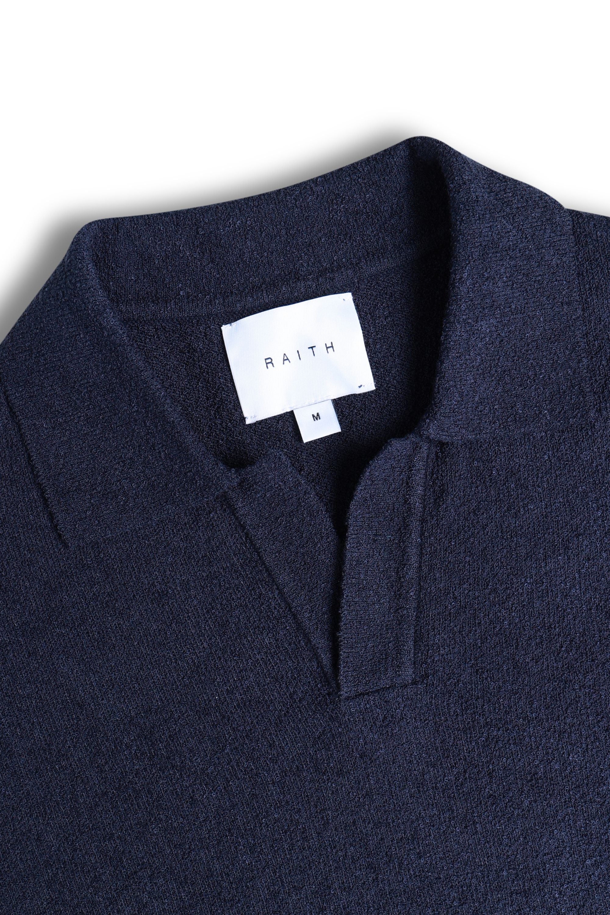 Miguel Boucle Polo Shirt - Navy
