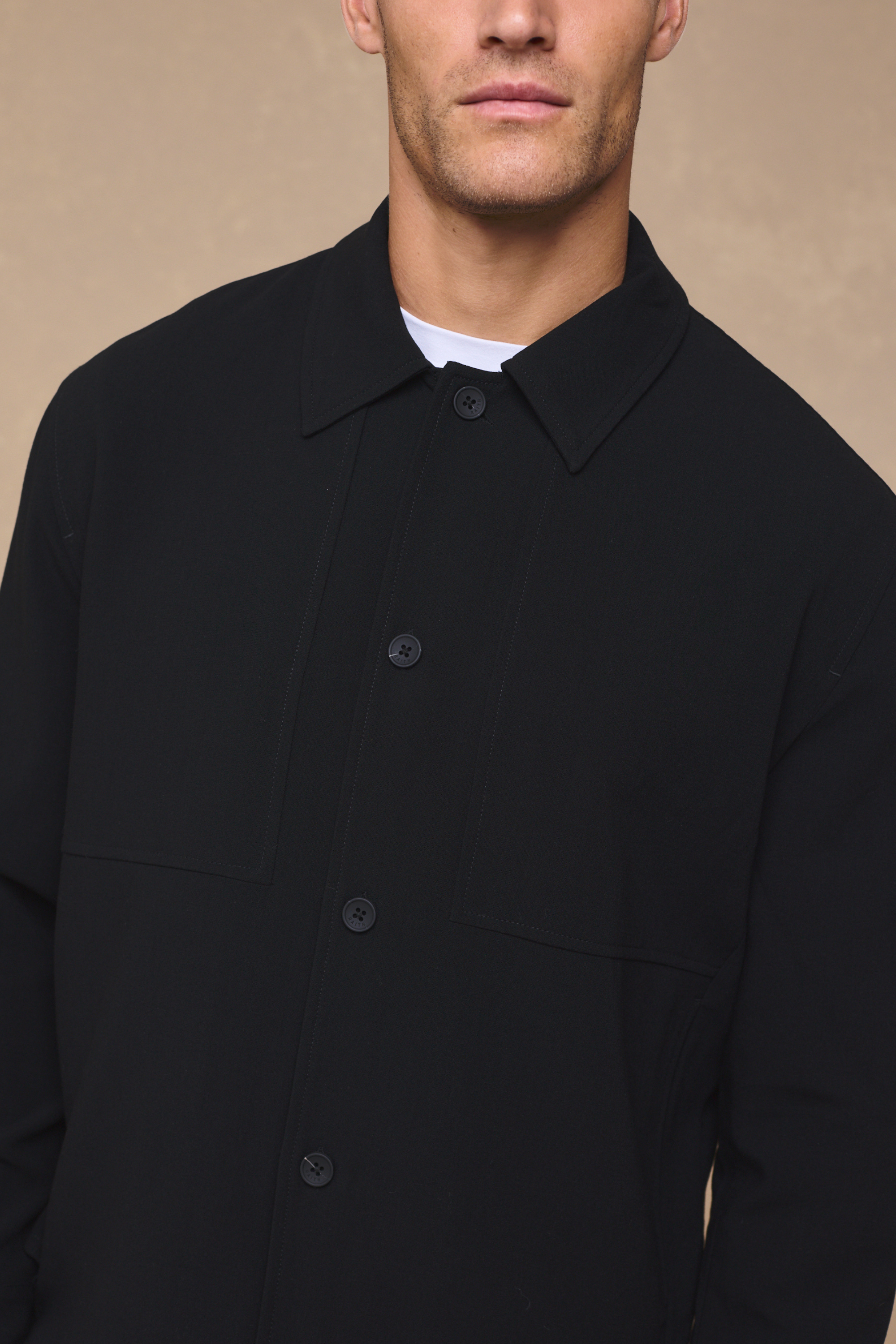 Julien Relaxed Panelled Jacket - Black