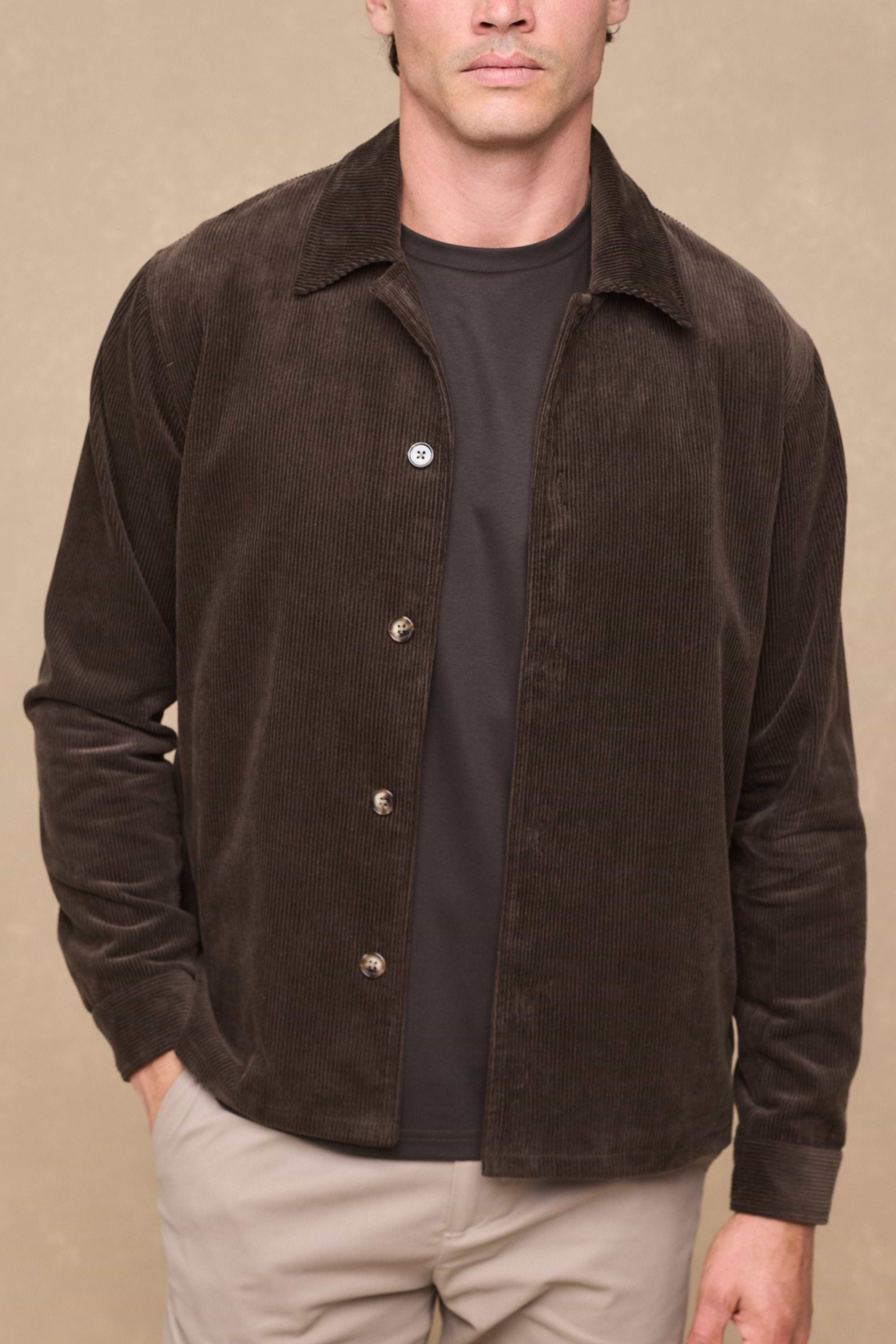 Lukas Corduroy Shacket - Brown
