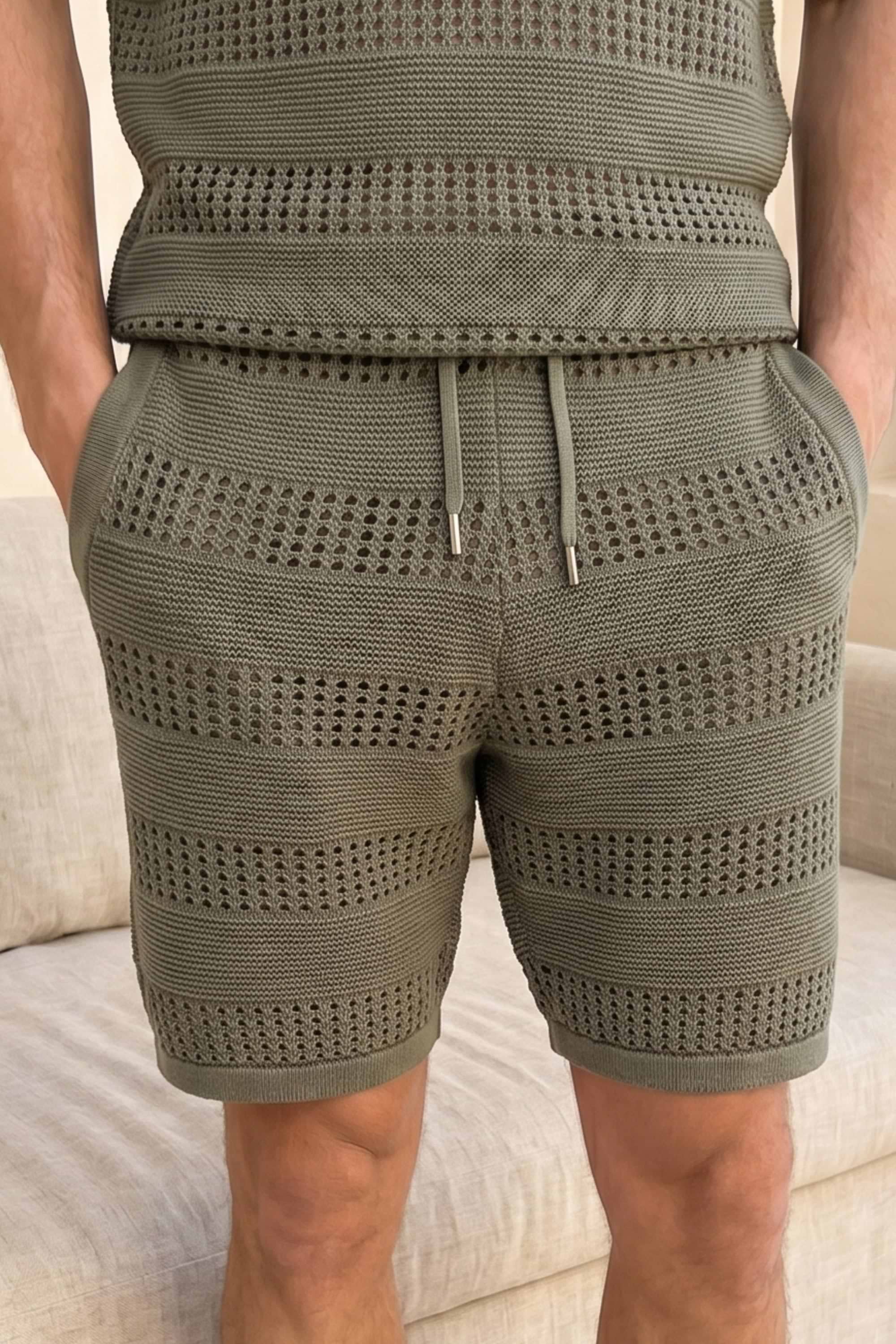 Frattina Crochet Short - Sage