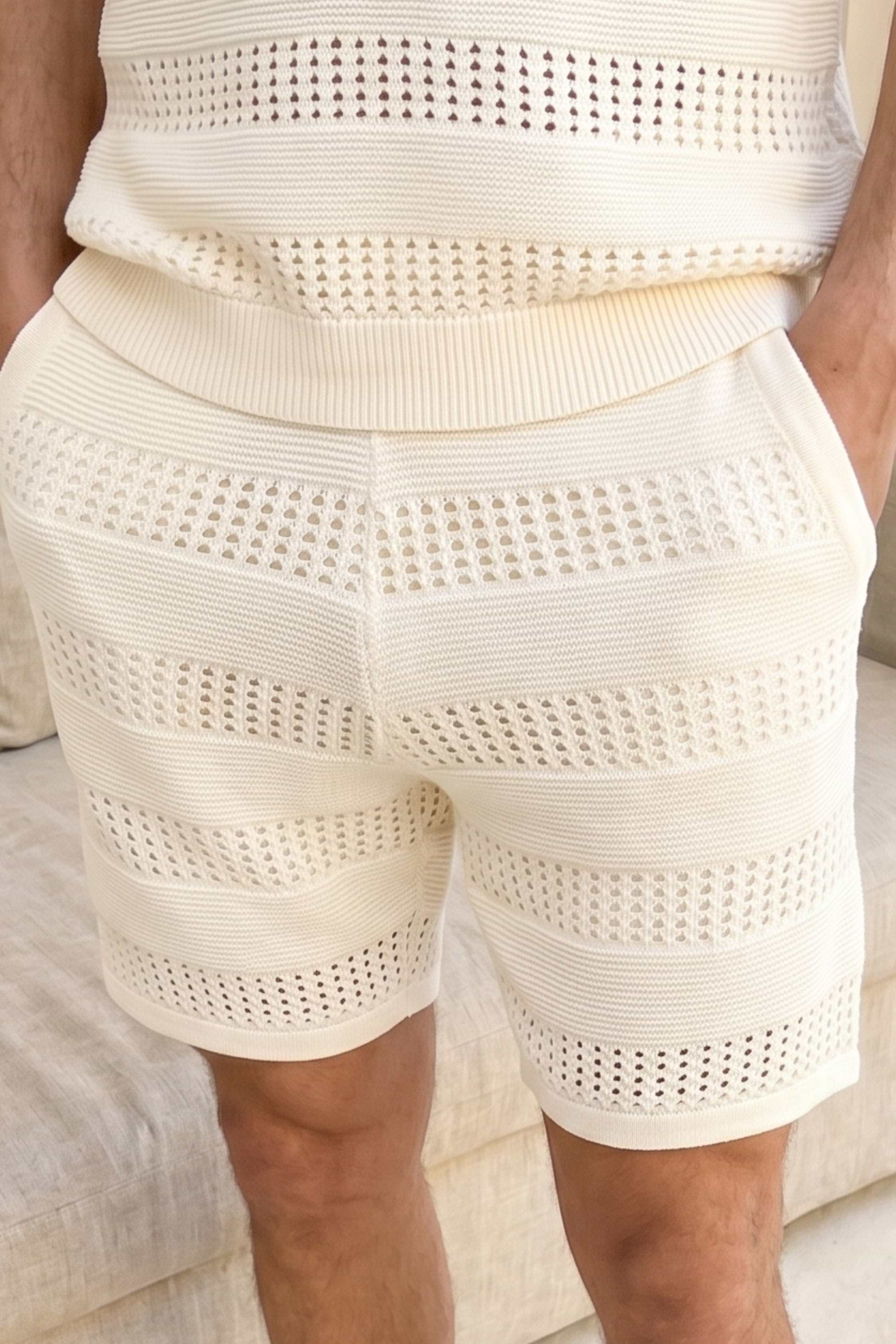 Frattina Crochet Short - Ecru