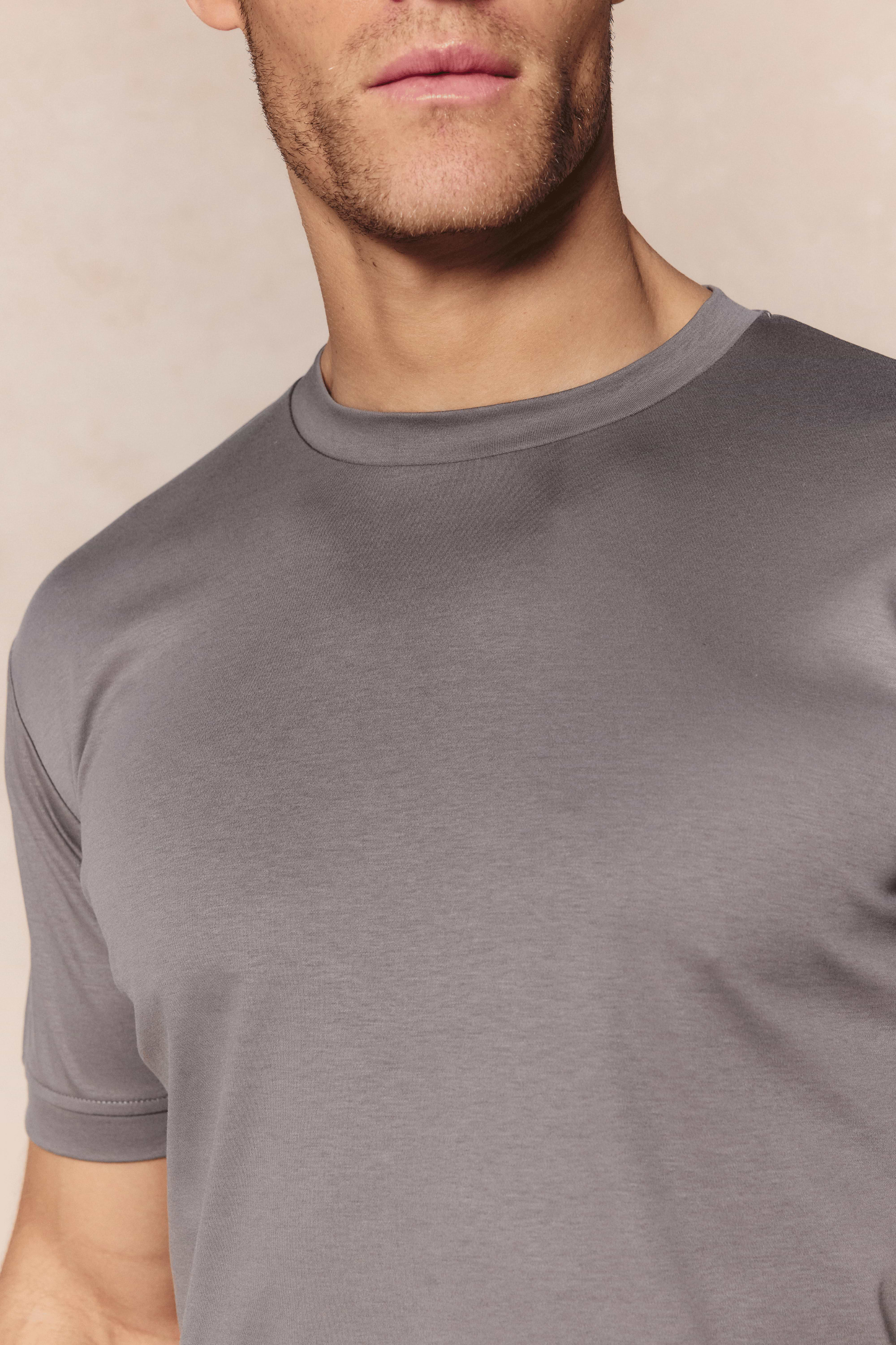 Luxe Mercerised T-Shirt - Mushroom