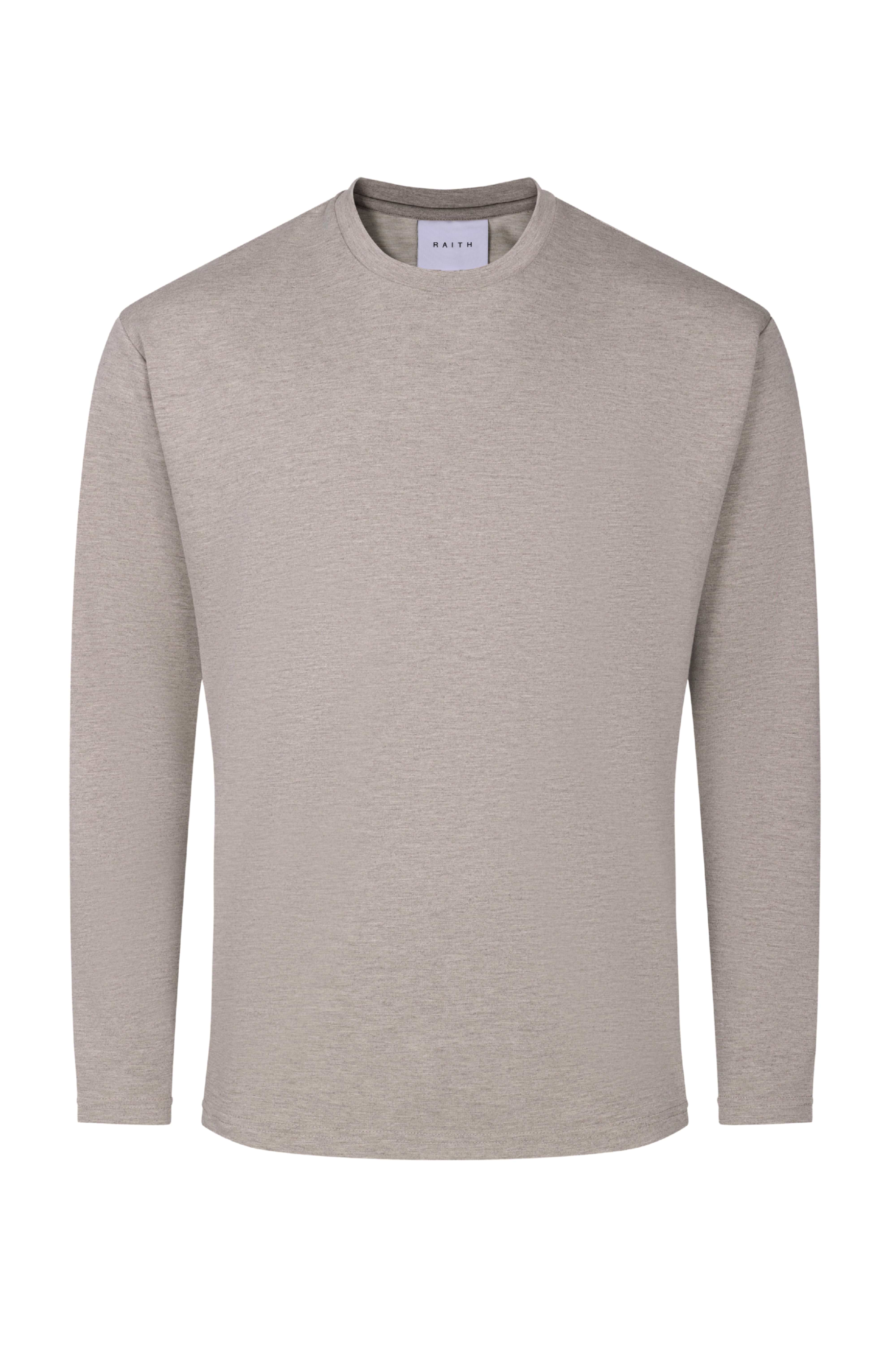 Long Sleeve Relaxed T-Shirt - Oatmeal Marl