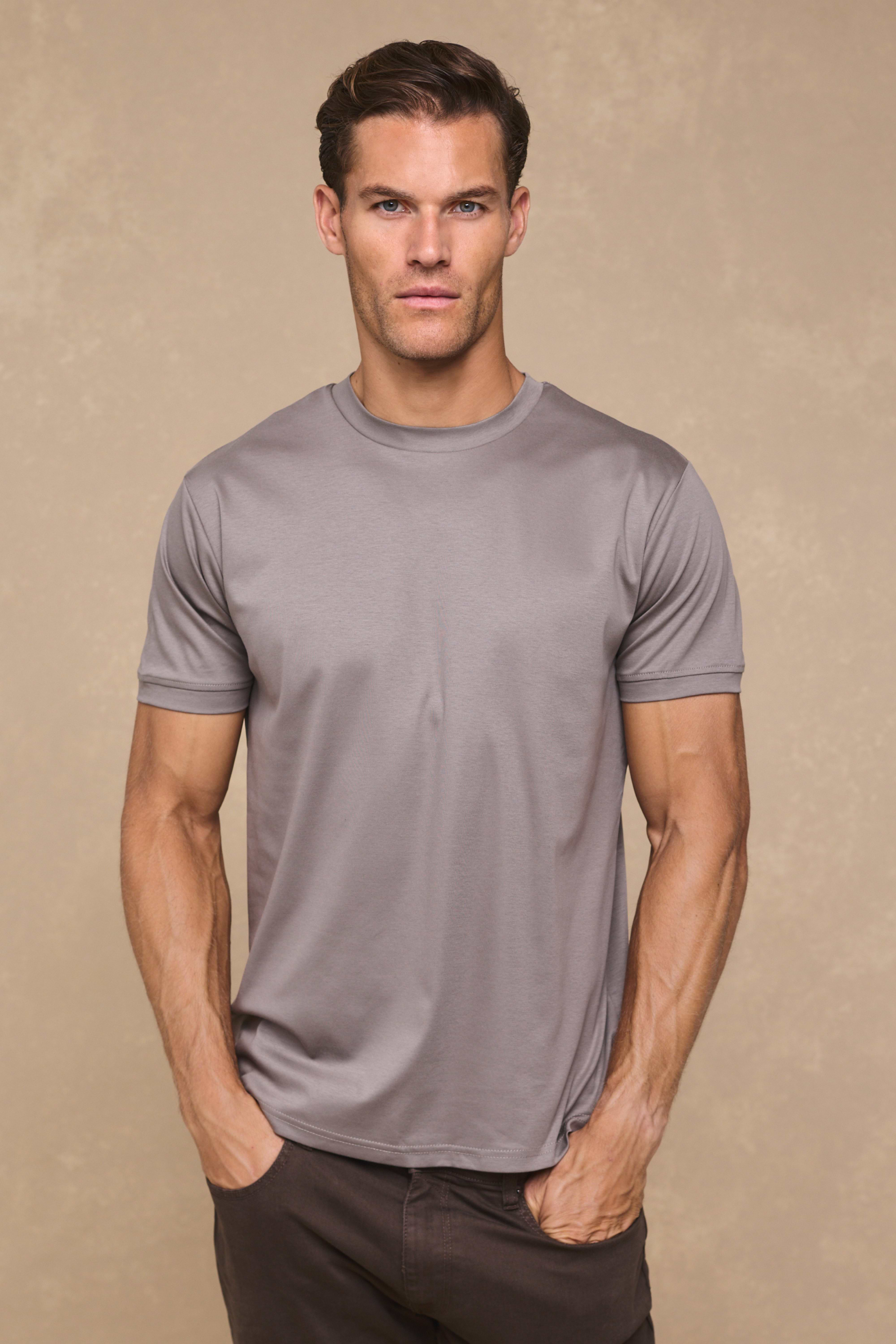 Luxe Mercerised T-Shirt - Mushroom