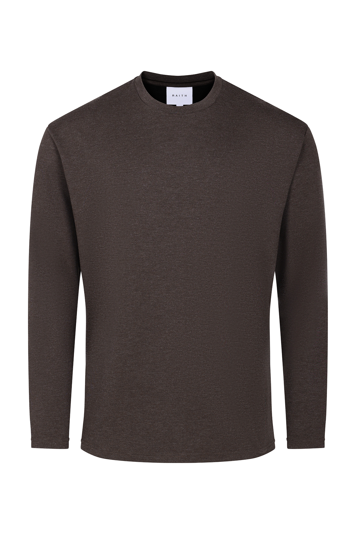 Long Sleeve Relaxed T-Shirt - Brown Marl