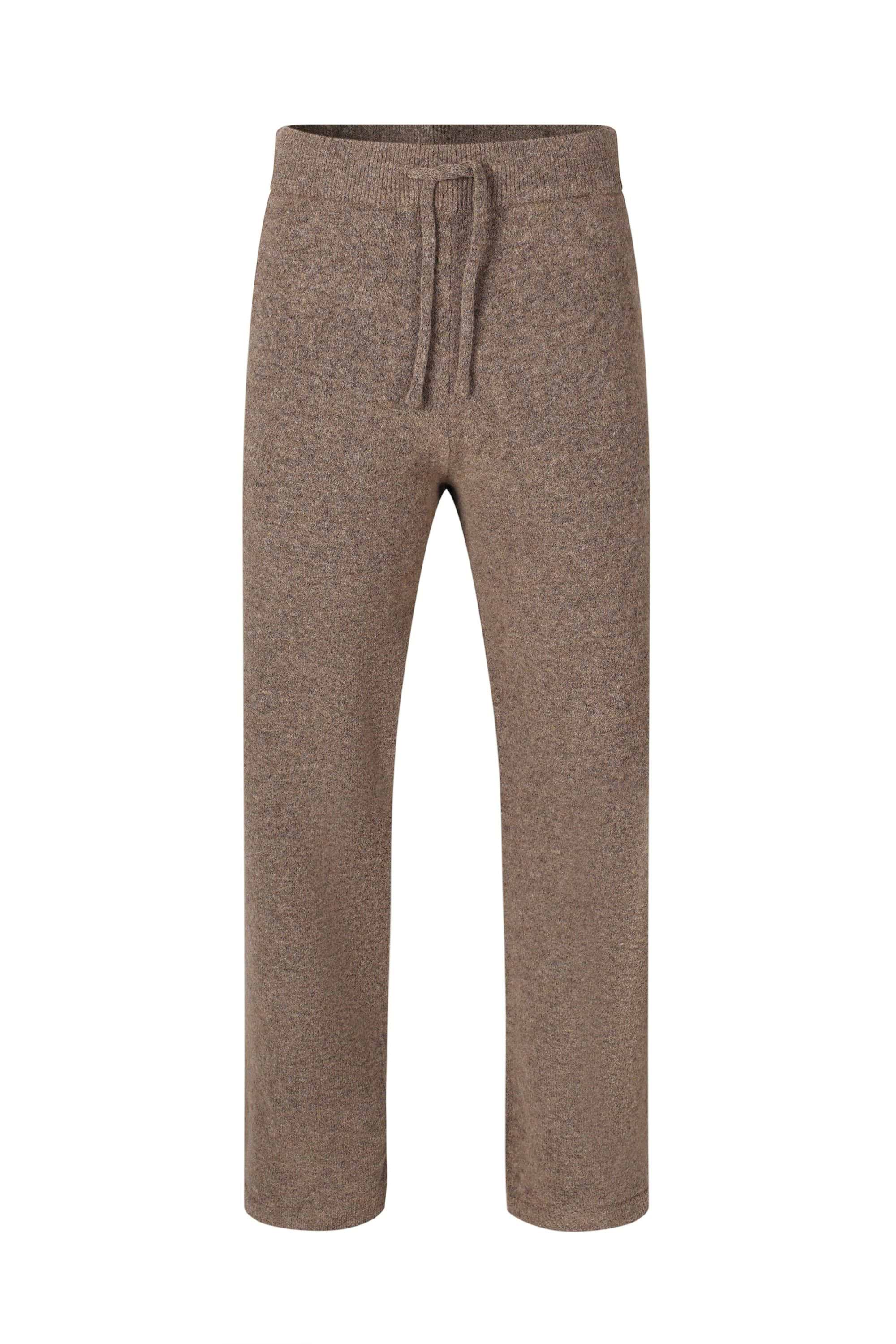 Otto Knitted Trousers - Brown Marl