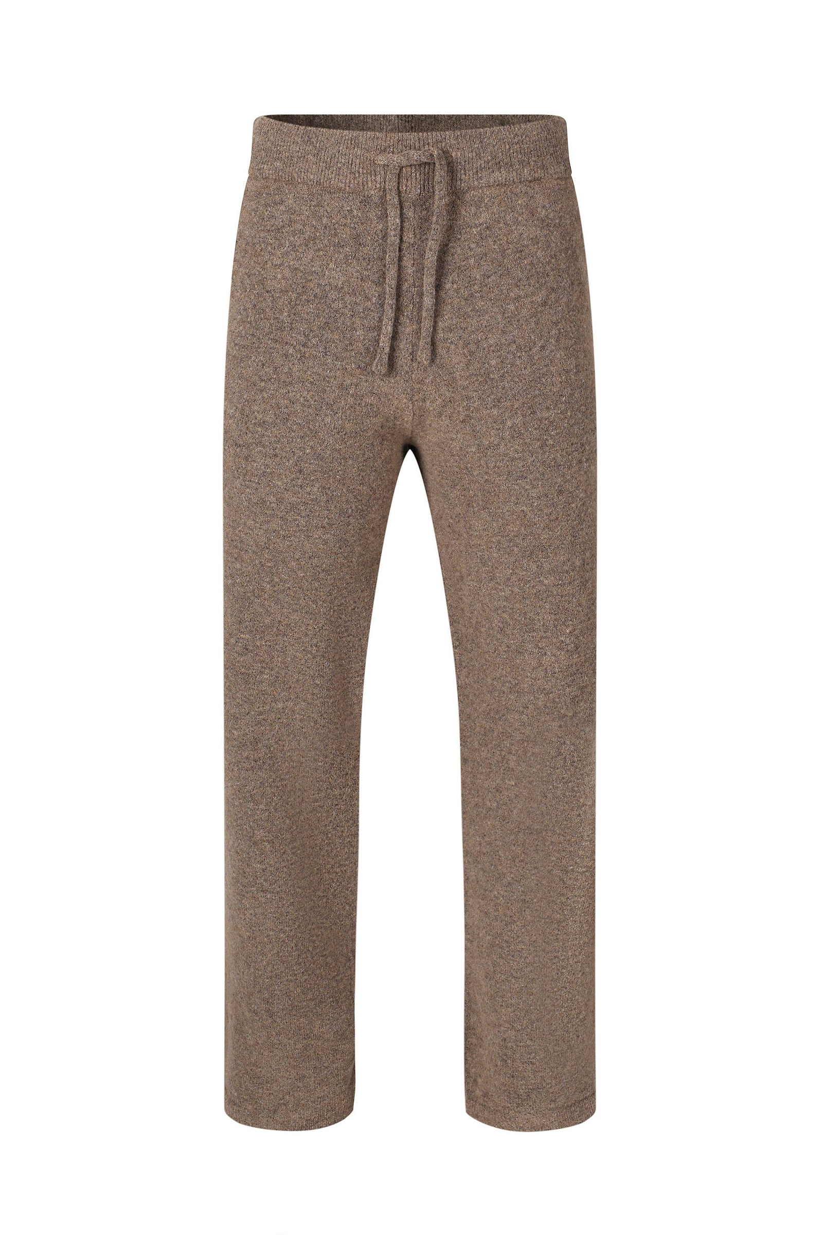 Otto Knitted Trousers - Brown Marl