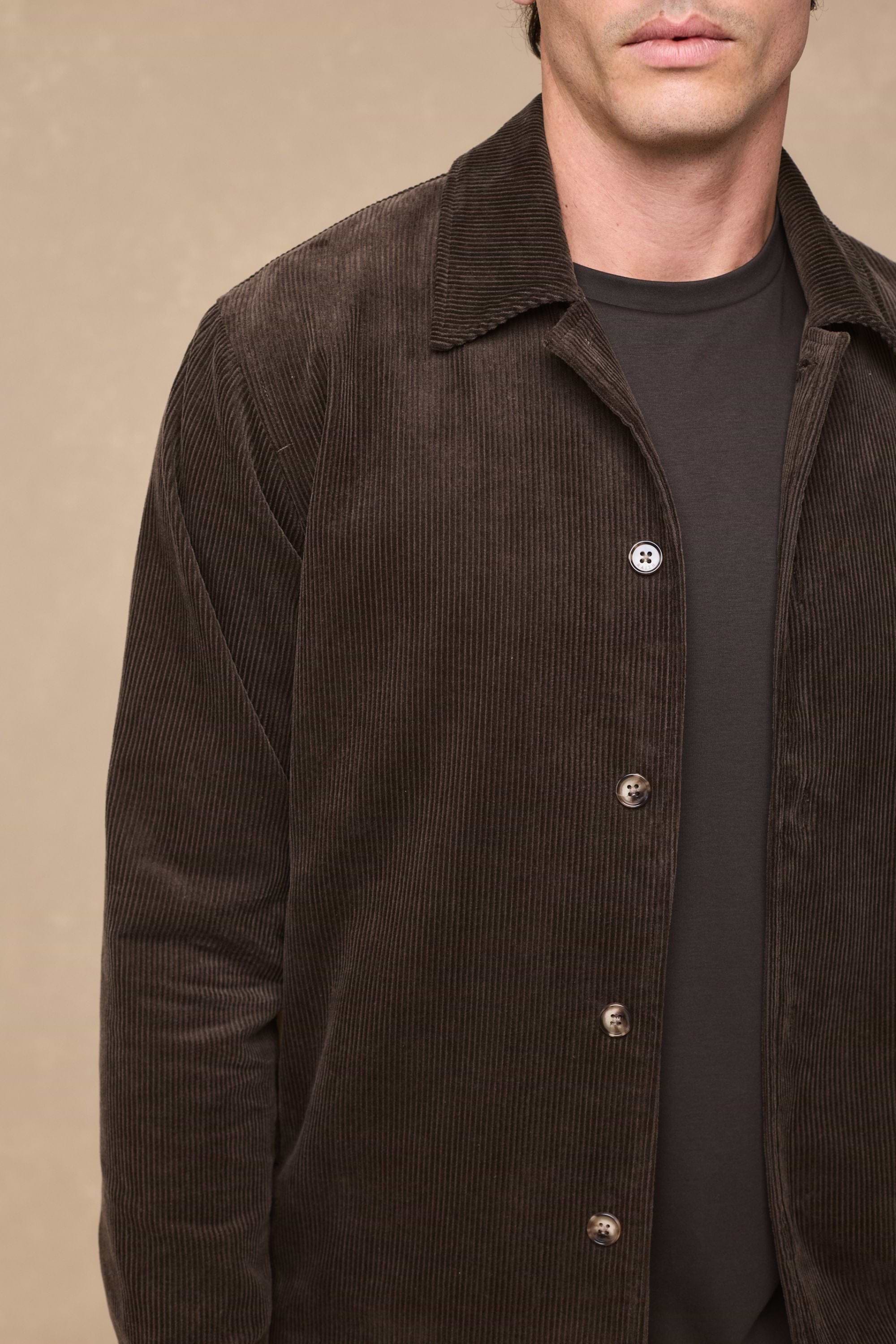 Lukas Corduroy Shacket - Brown